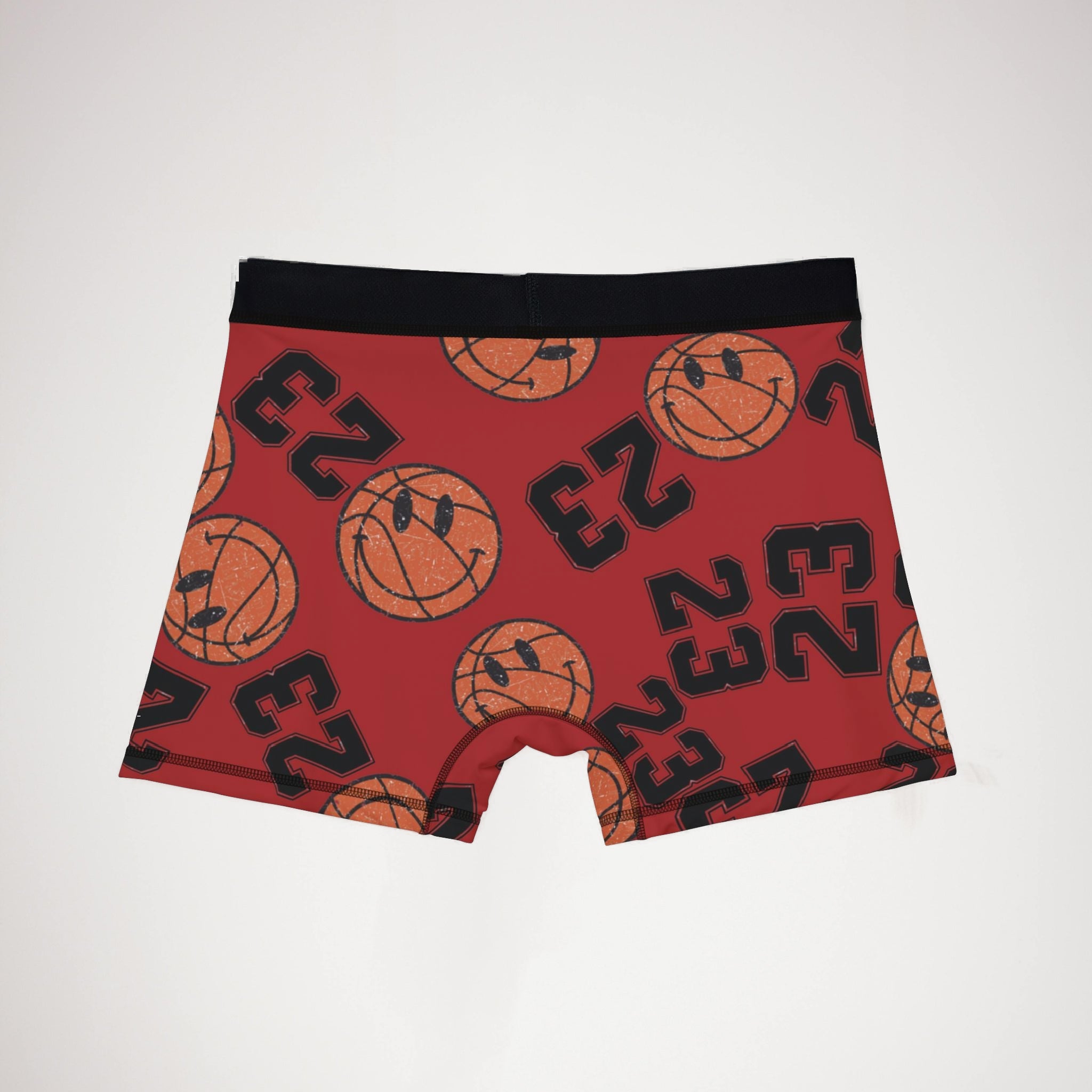 Men's boxers number   basketball orange