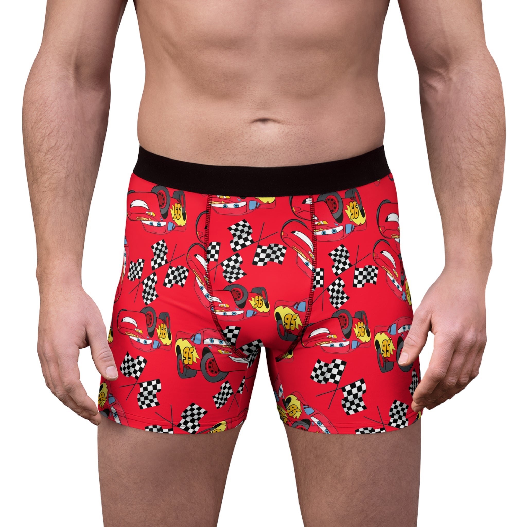 Men's boxer briefs mcqueen flag red