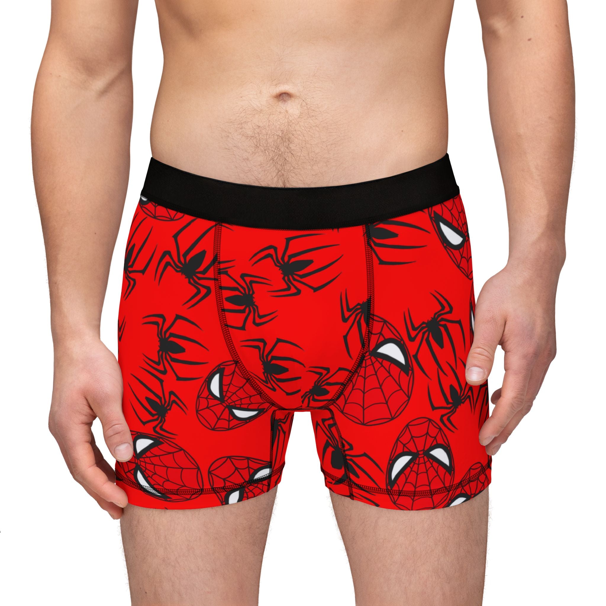 Men's boxers spider web red