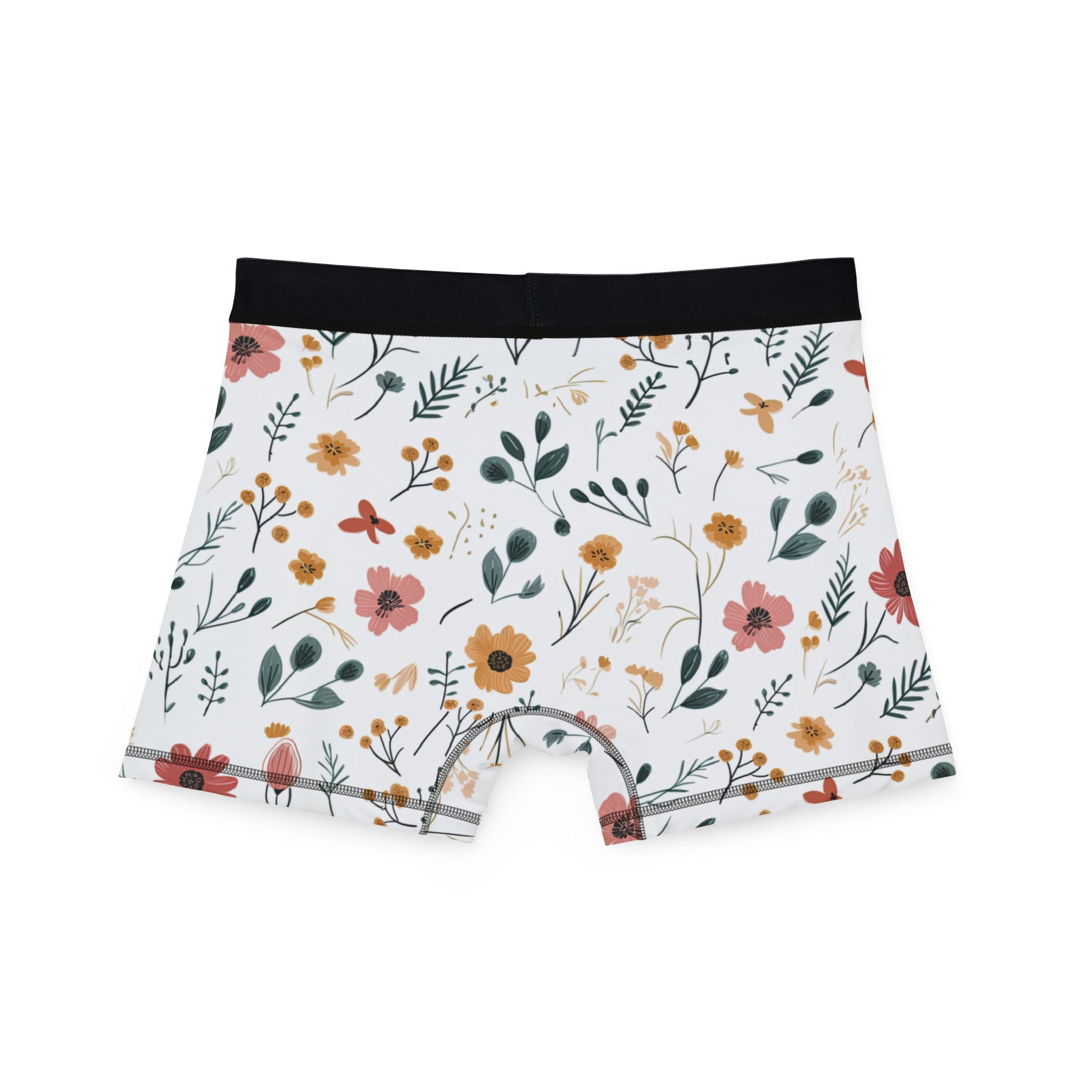 Men's boxers minimal boho flowers