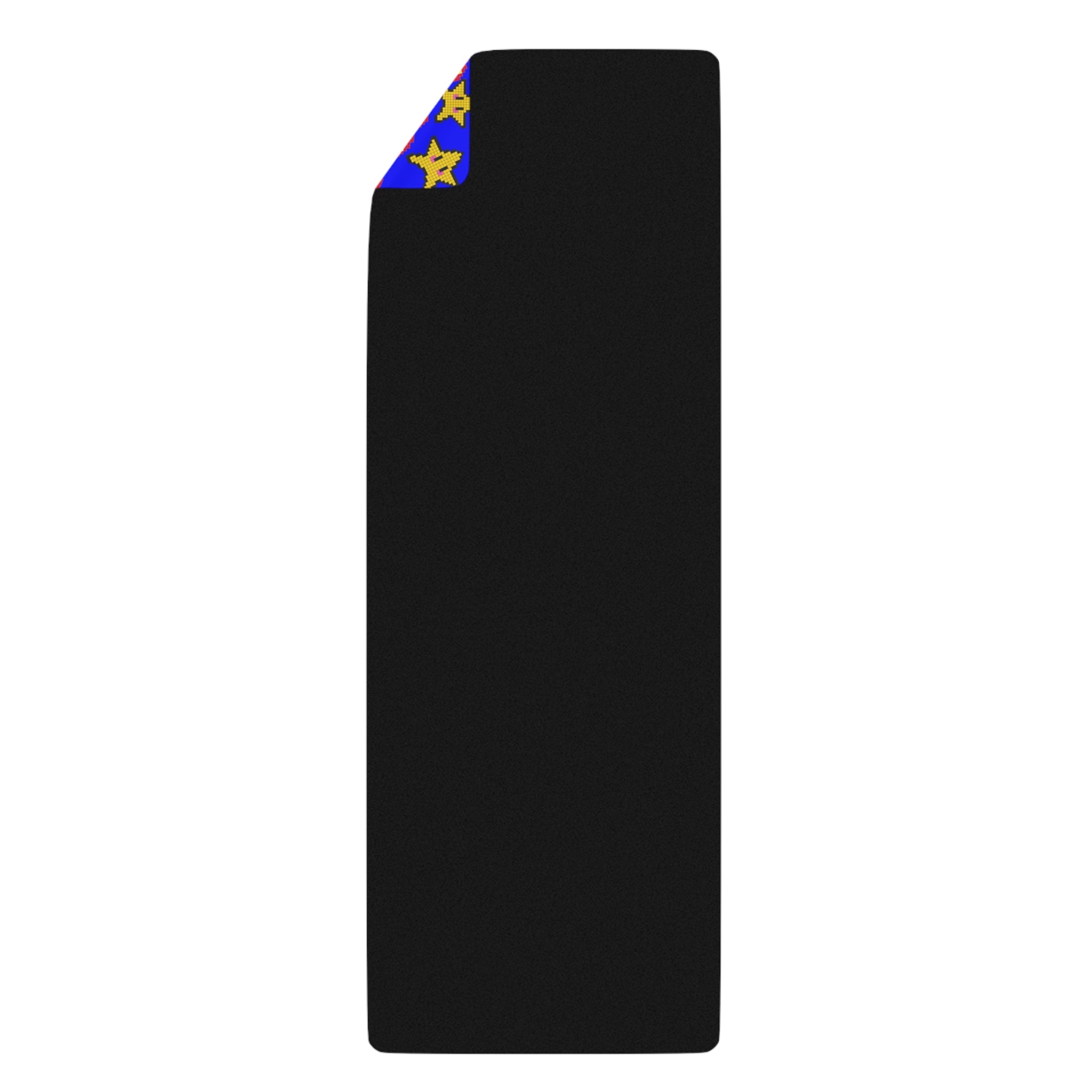 Rubber yoga mat mcqueen stars blue