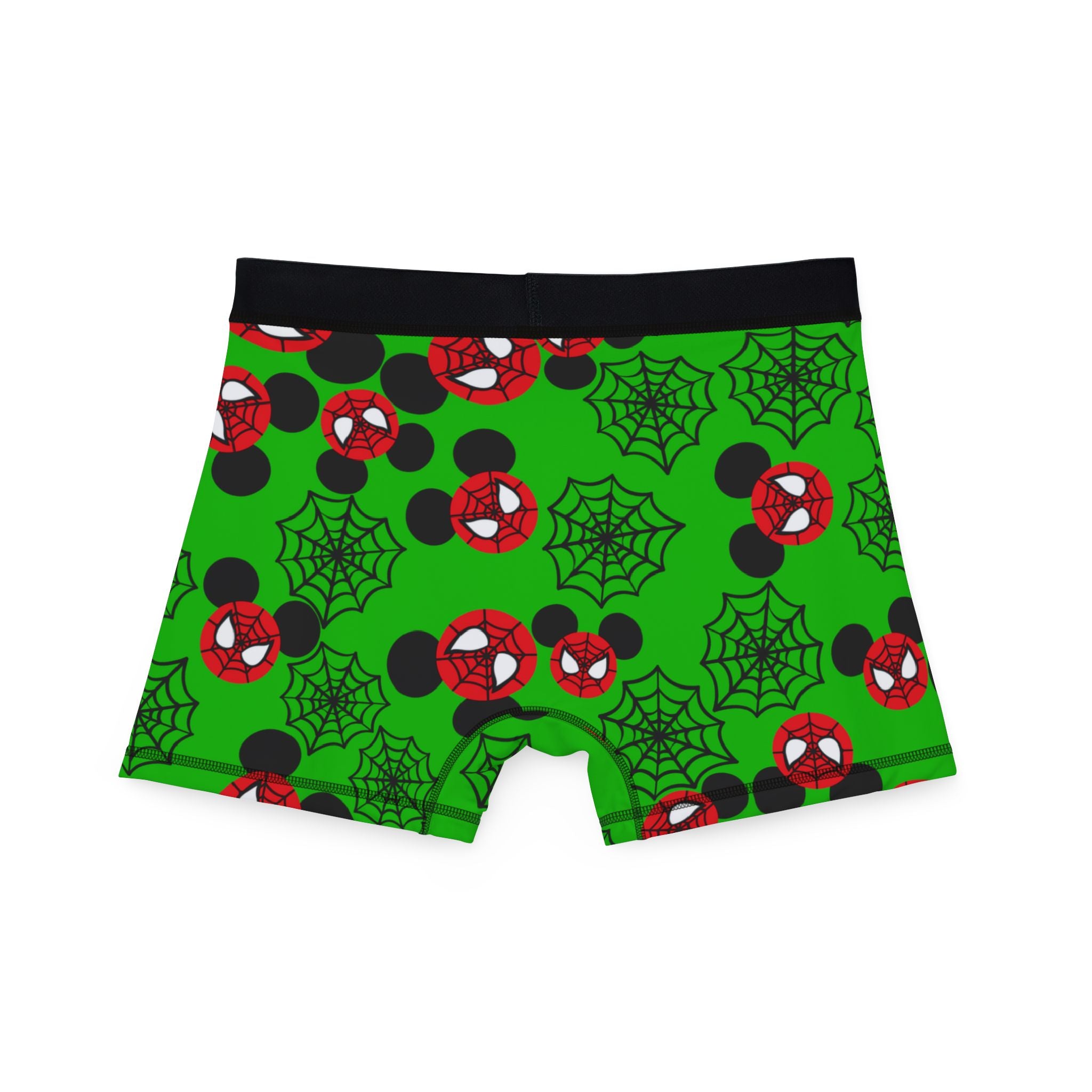 Men's boxers spider mickey web green