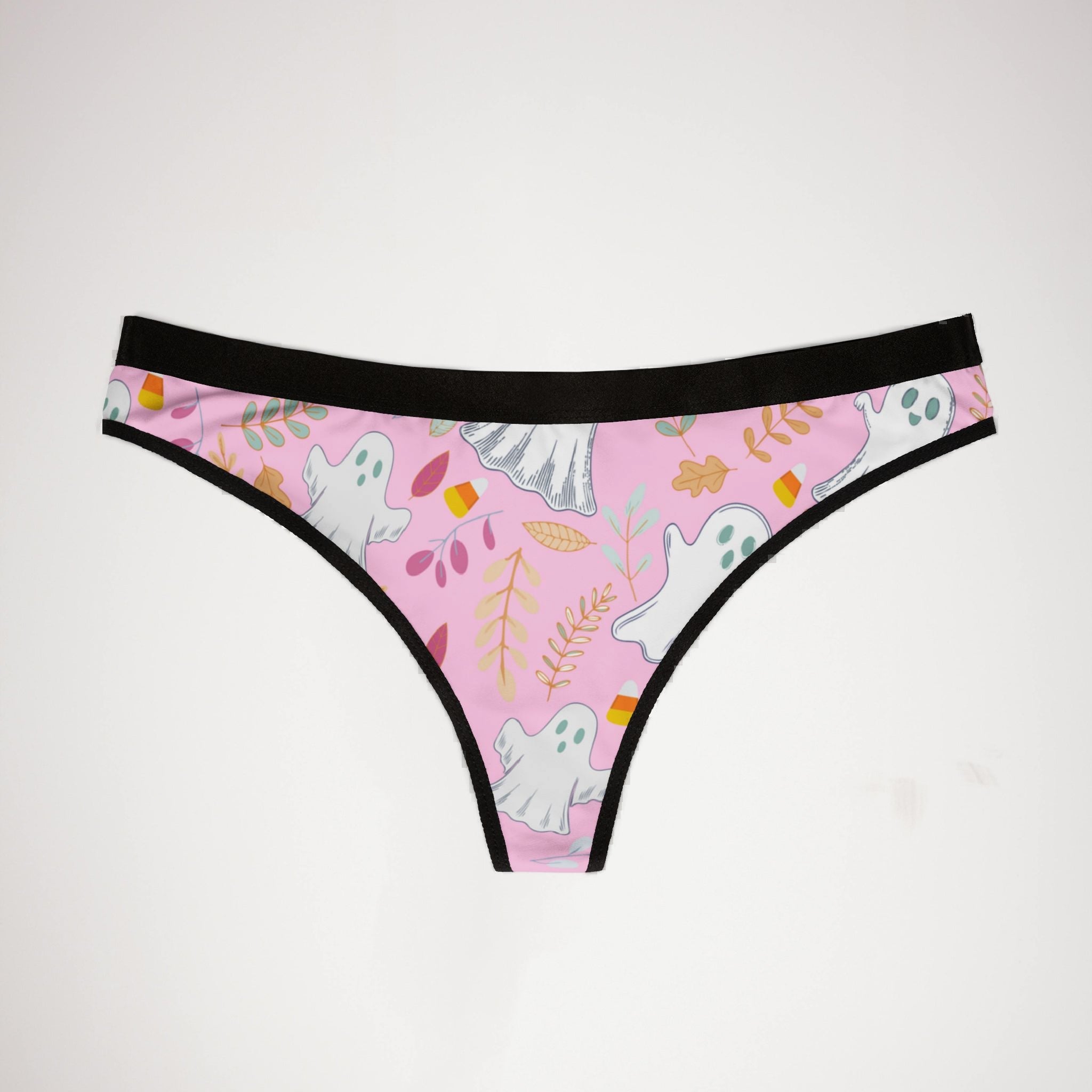 Women's thongs pink halloween