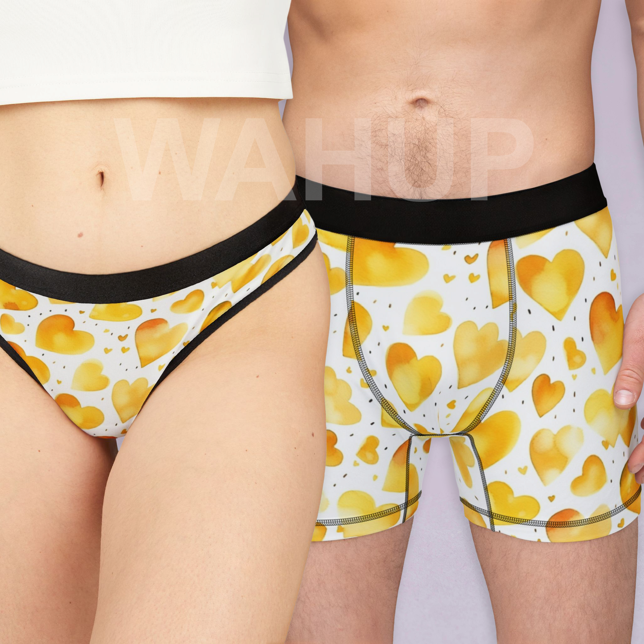 Matching underwear Valentines Day Heart Extra for couples boxer & thong set