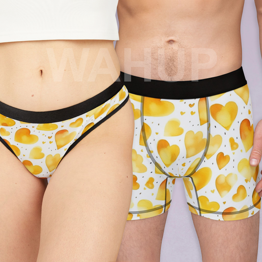 Matching underwear Valentines Day Heart Extra for couples boxer & thong set