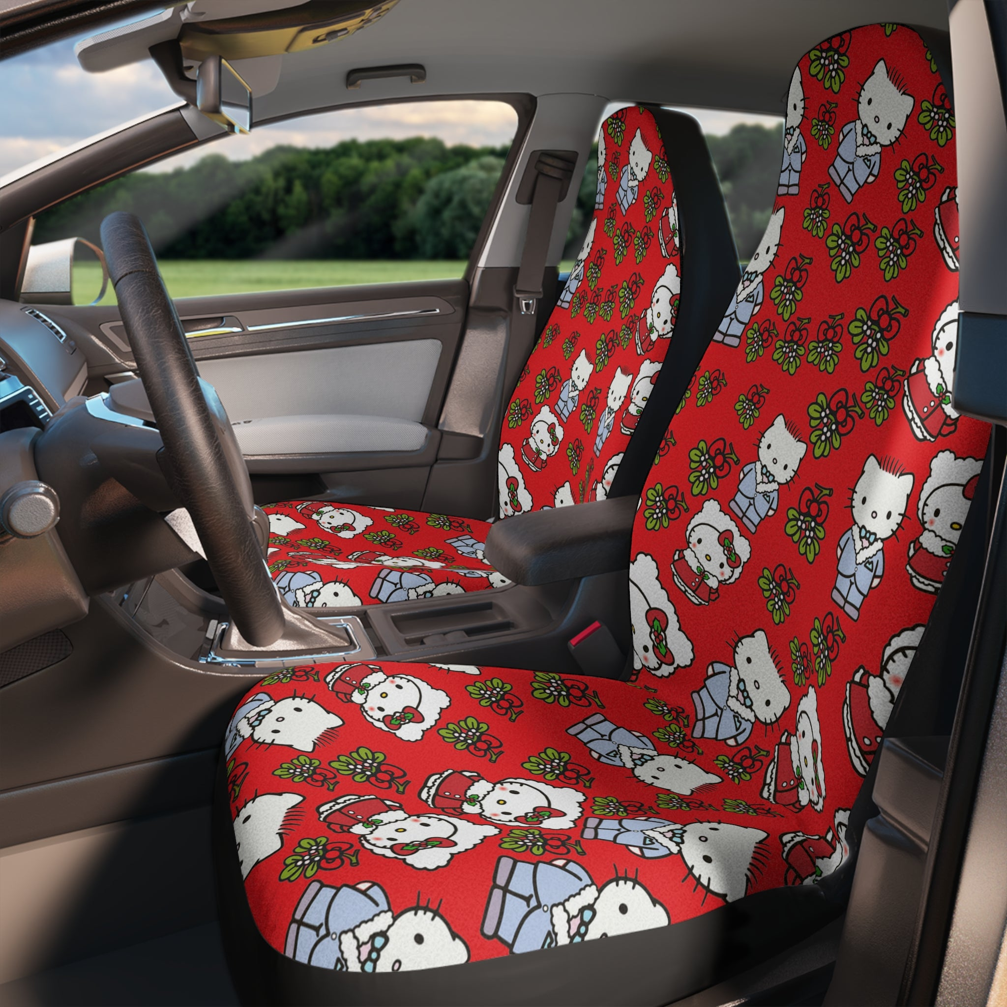 Auto Car Chair Seat Covers kitty wedding valentine