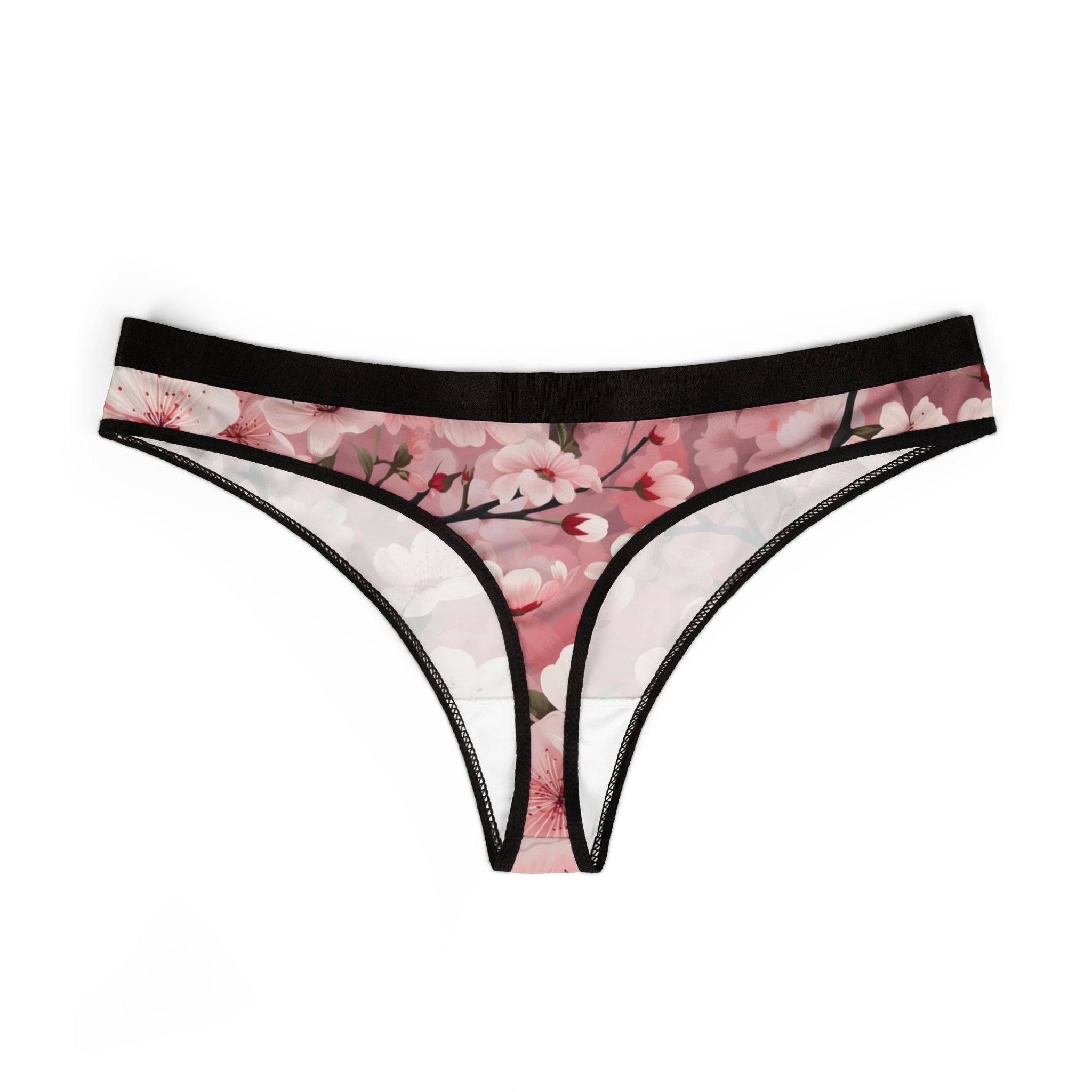 Women's thongs cherryblossom floral