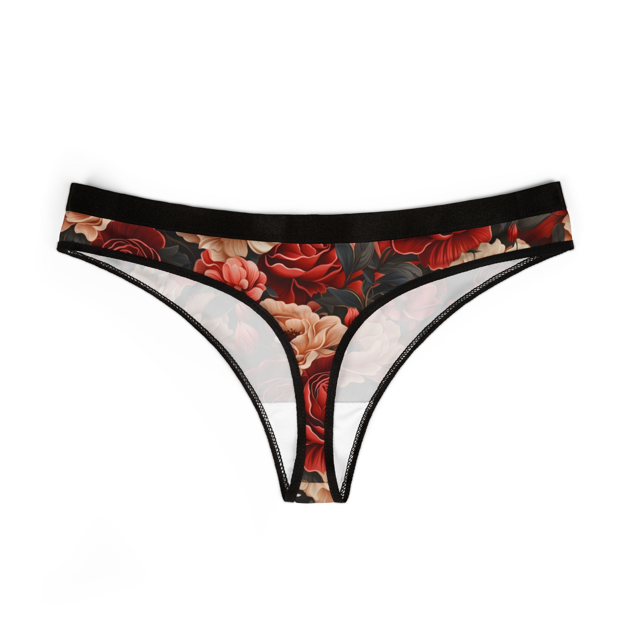Women's thongs cherry rose
