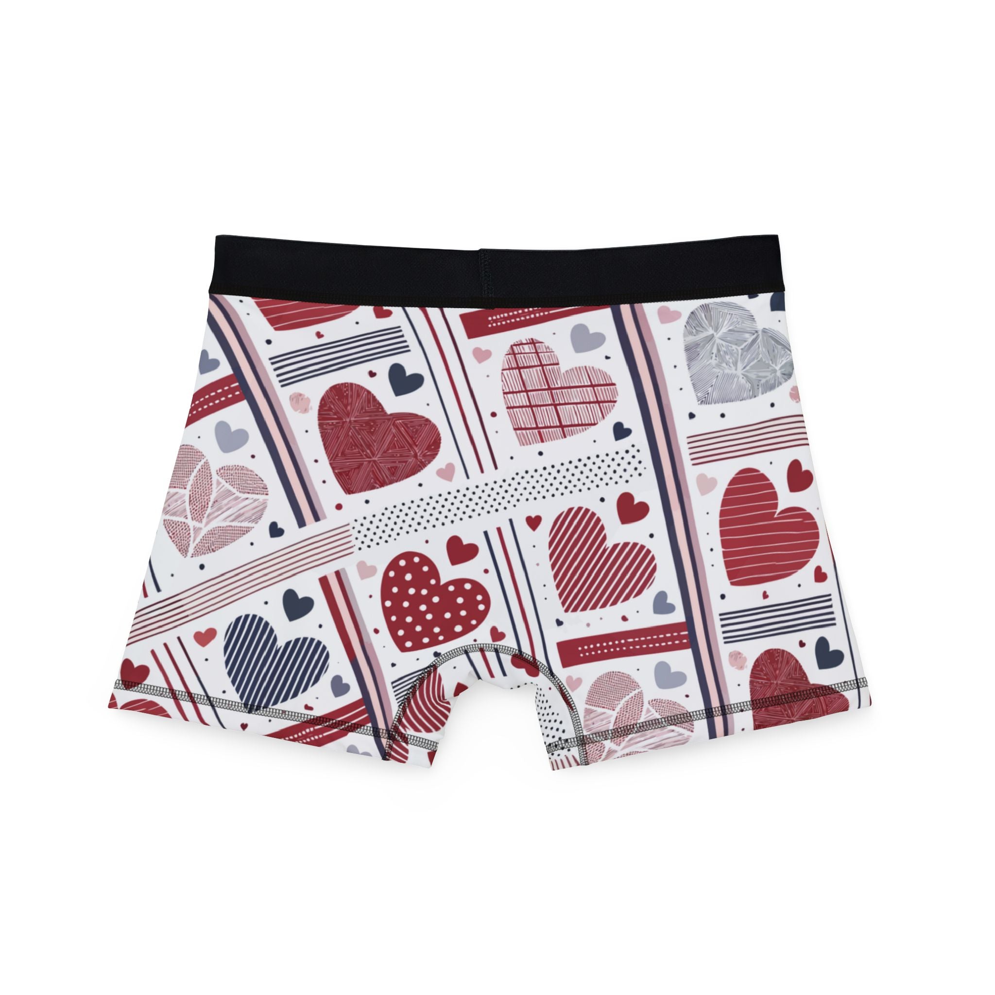 Men's boxers valentine heart retro three