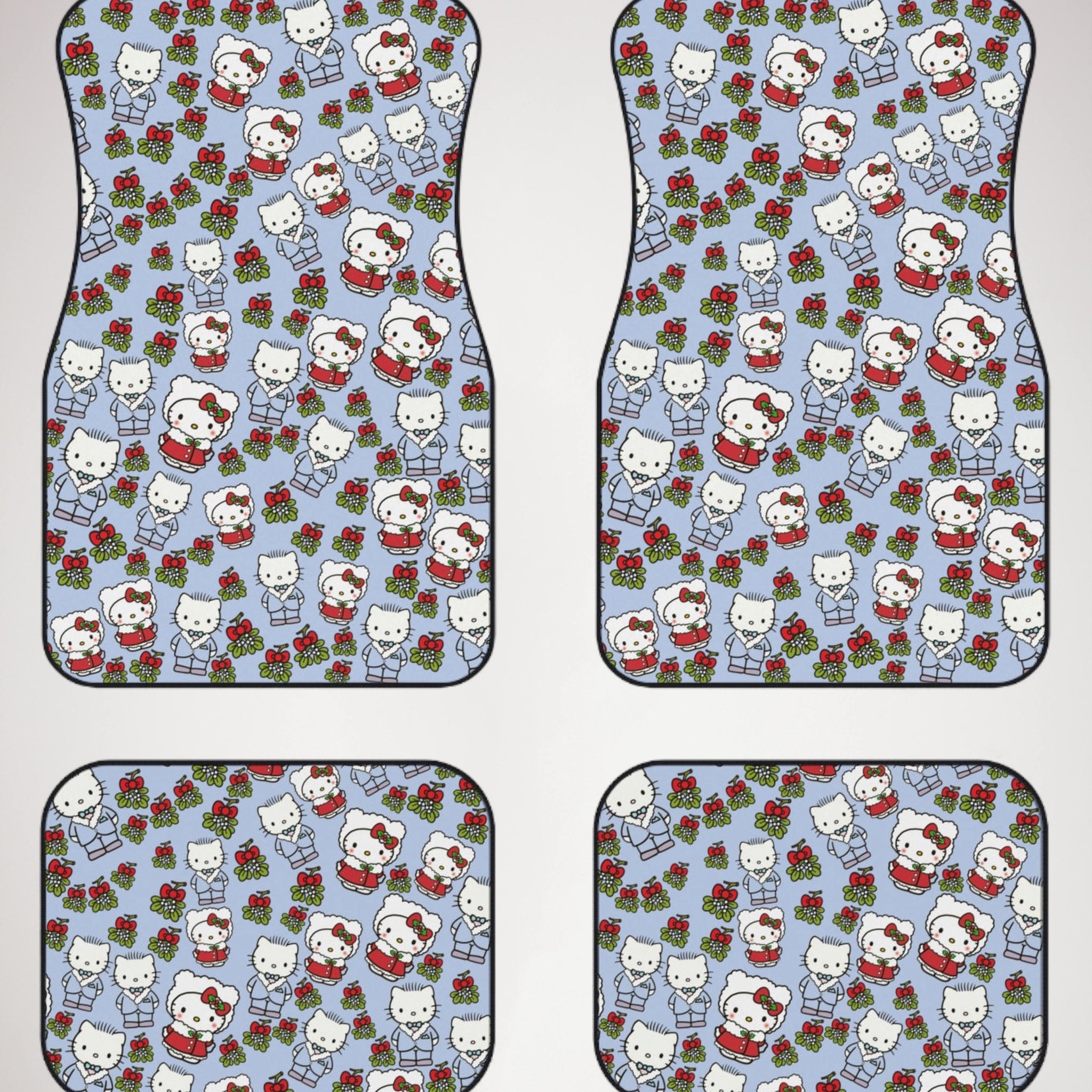 Car mats (set of 4) kitty wedding valentine cyan