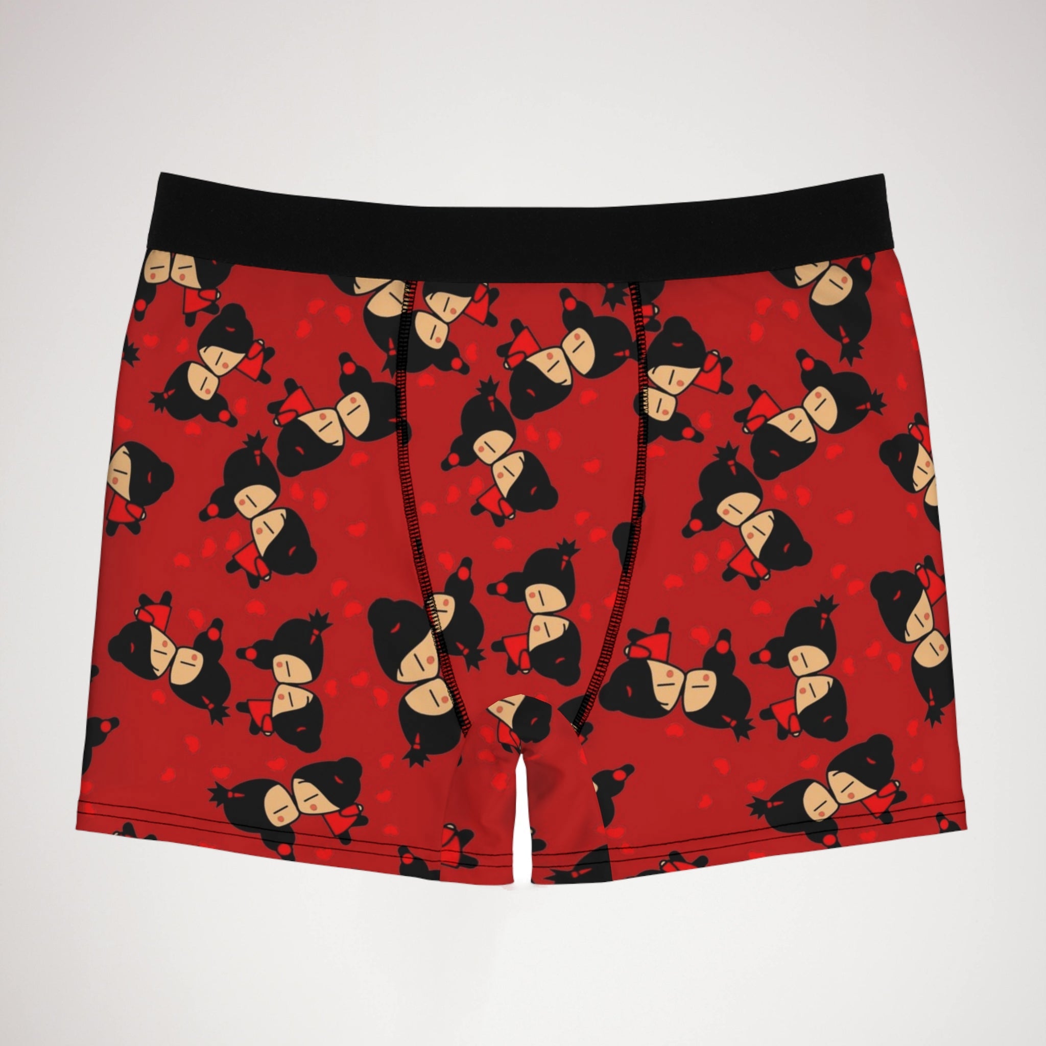 Men's boxer briefs pucca valentine kiss red