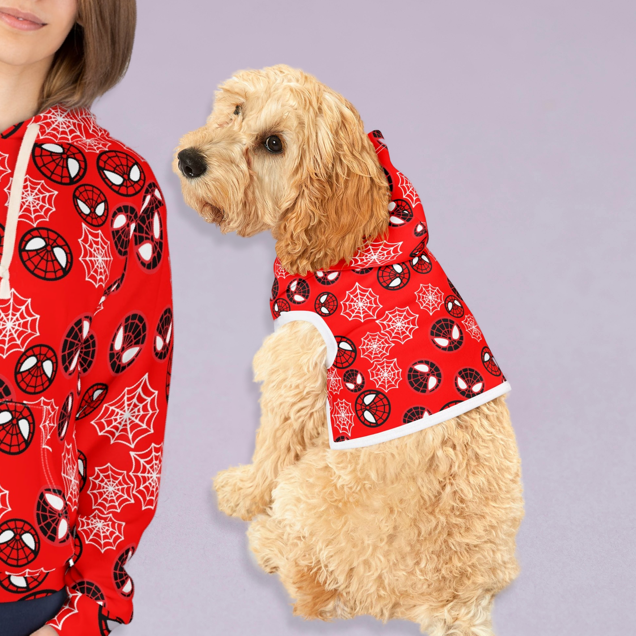 Matching Cat & Dog Pet and Owner Outfits spider circle web unisex sweaters/hoodies