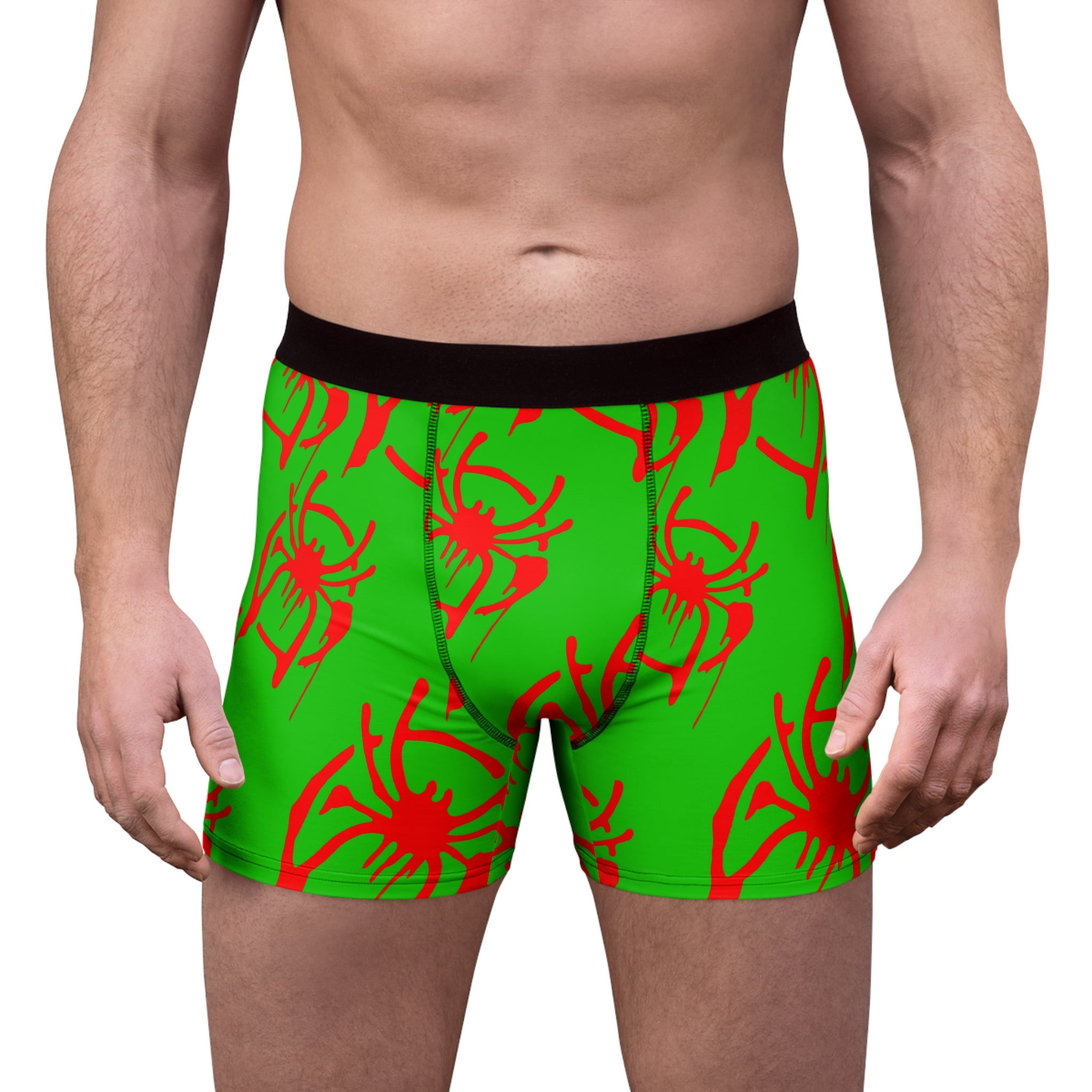 Men's boxer briefs only spider web green