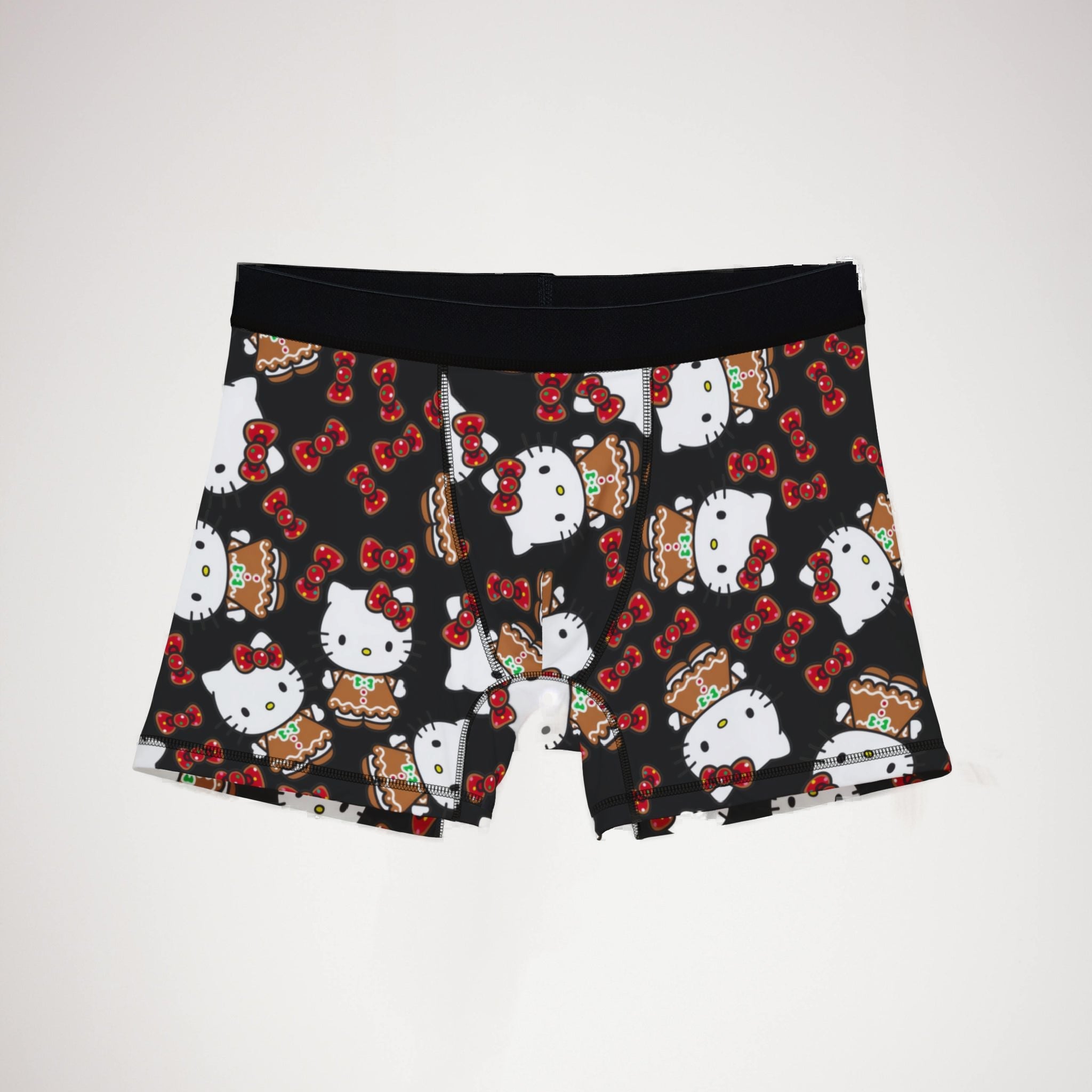 Men's boxers kitty cookies noel Christmas black