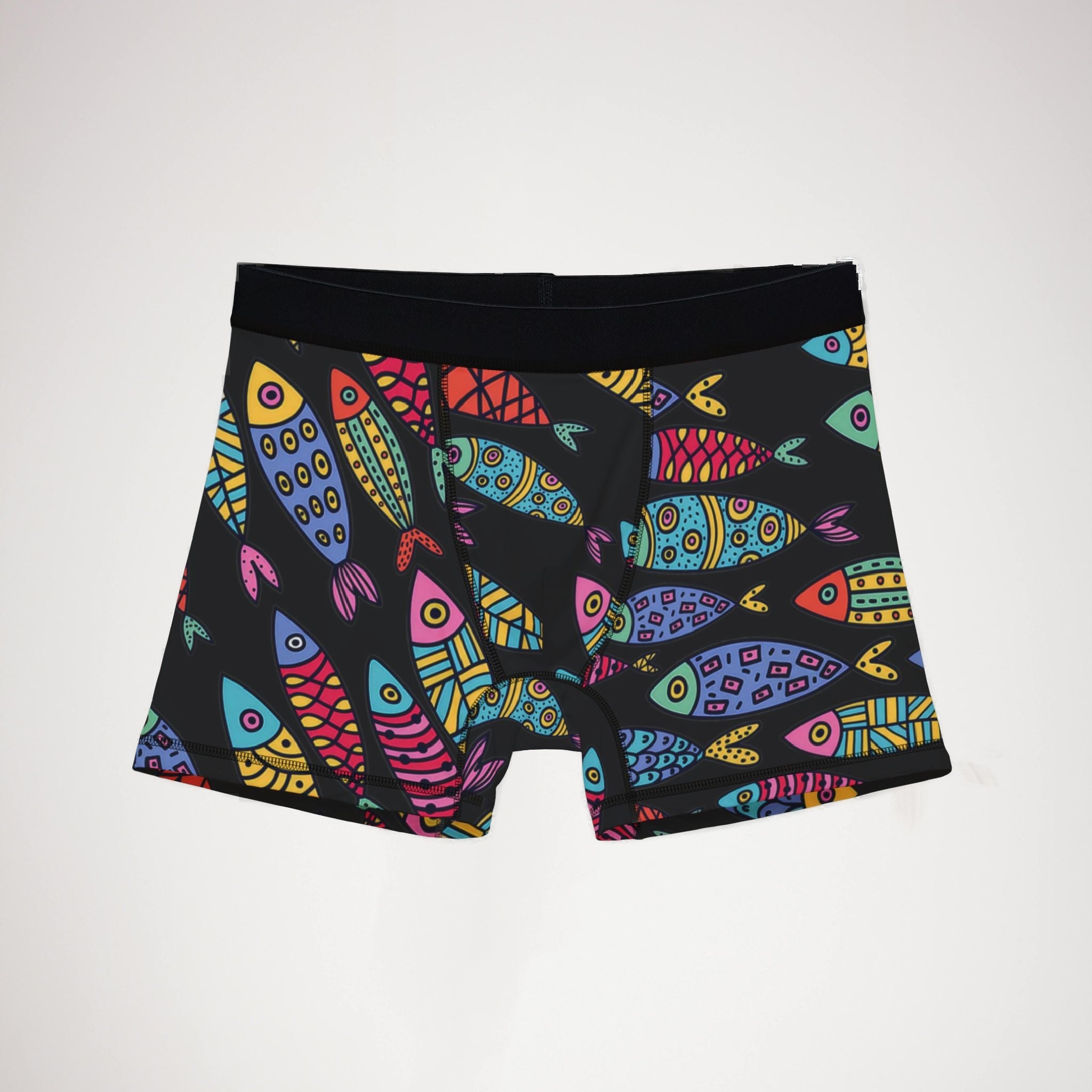 Men's boxers cute fishes black