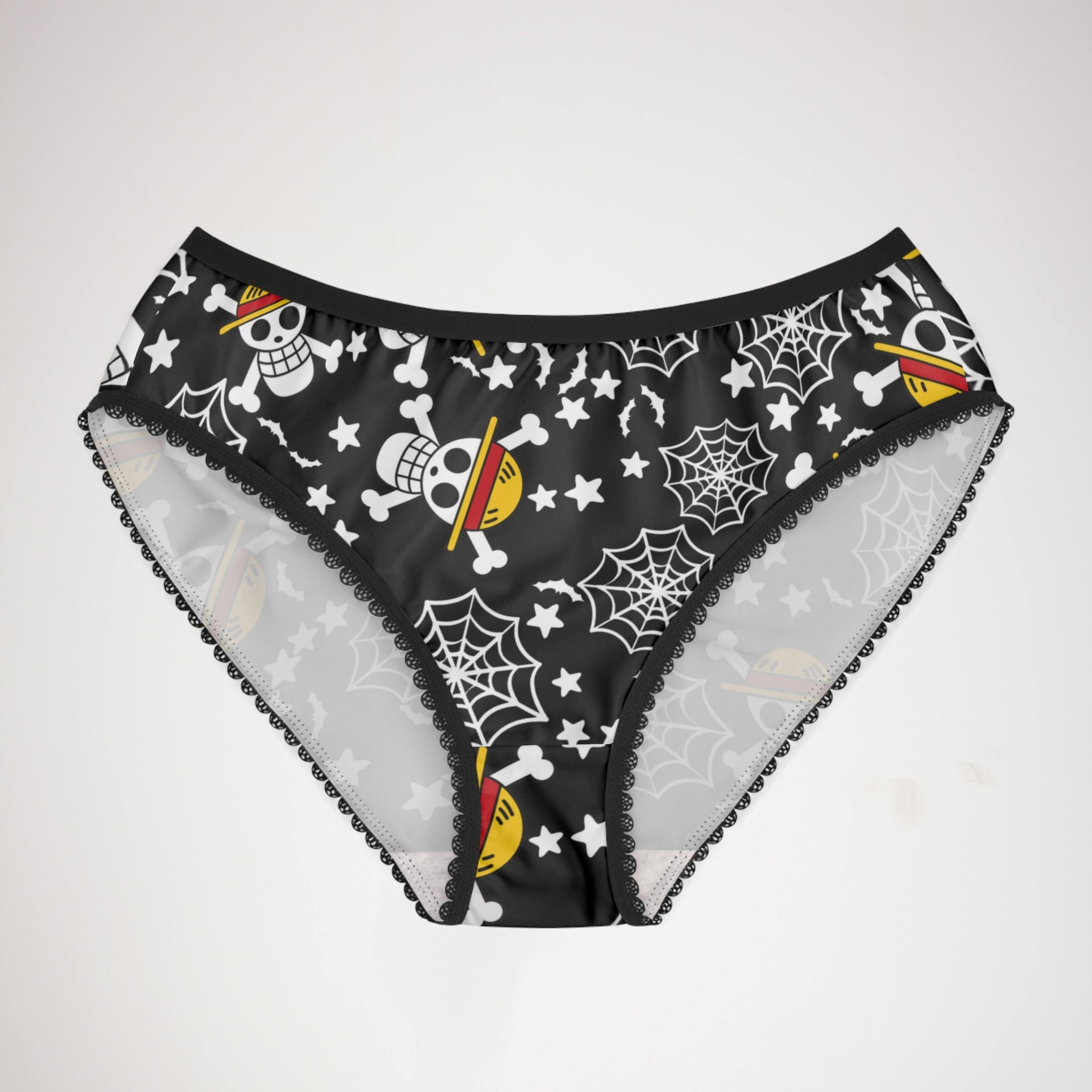 Women's briefs skull anime bats pumpkin halloween black