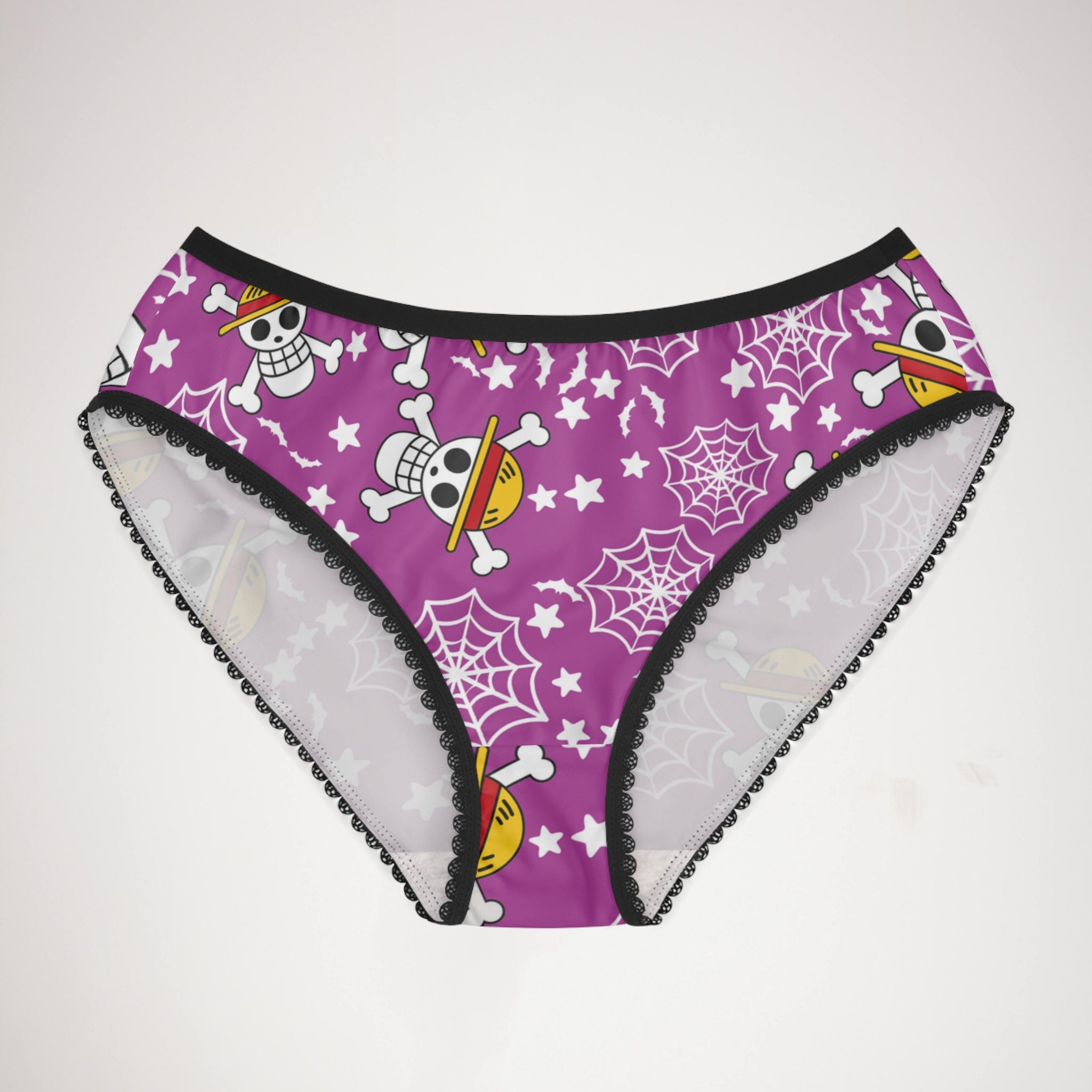 Women's briefs skull anime bats pumpkin halloween purple