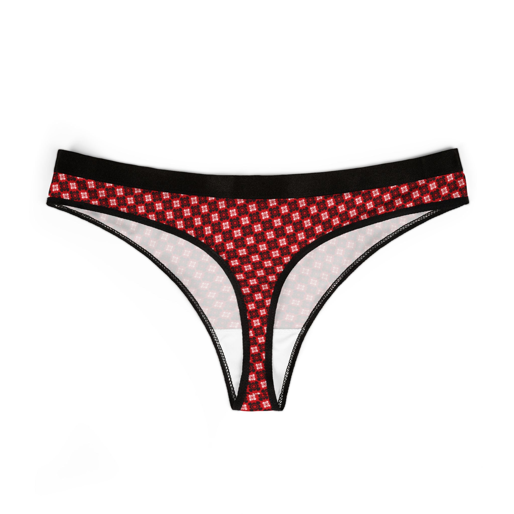 Women's thongs red bandana