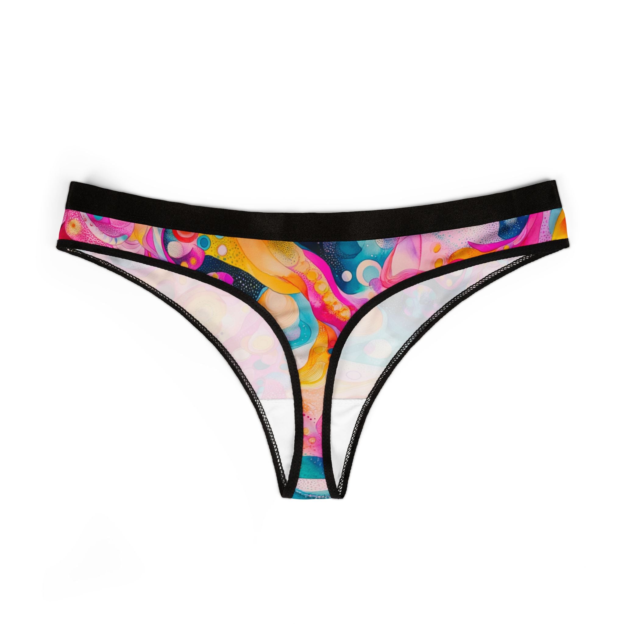 Women's thongs watercolor abstract