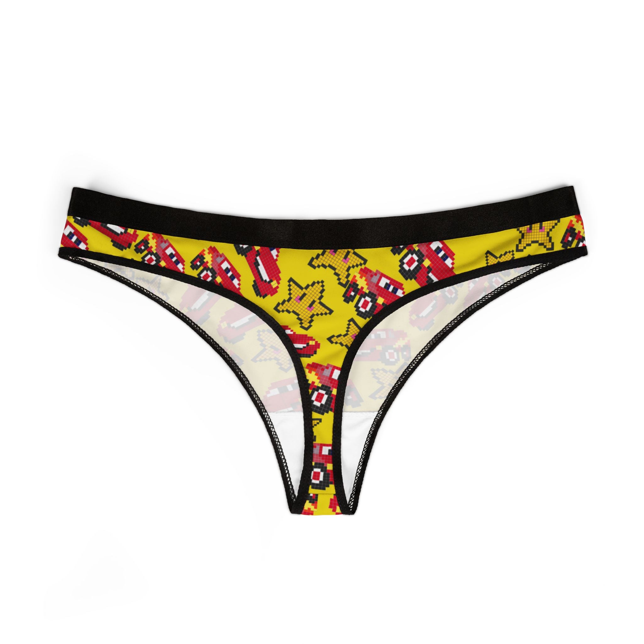 Women's thongs mcqueen stars yellow