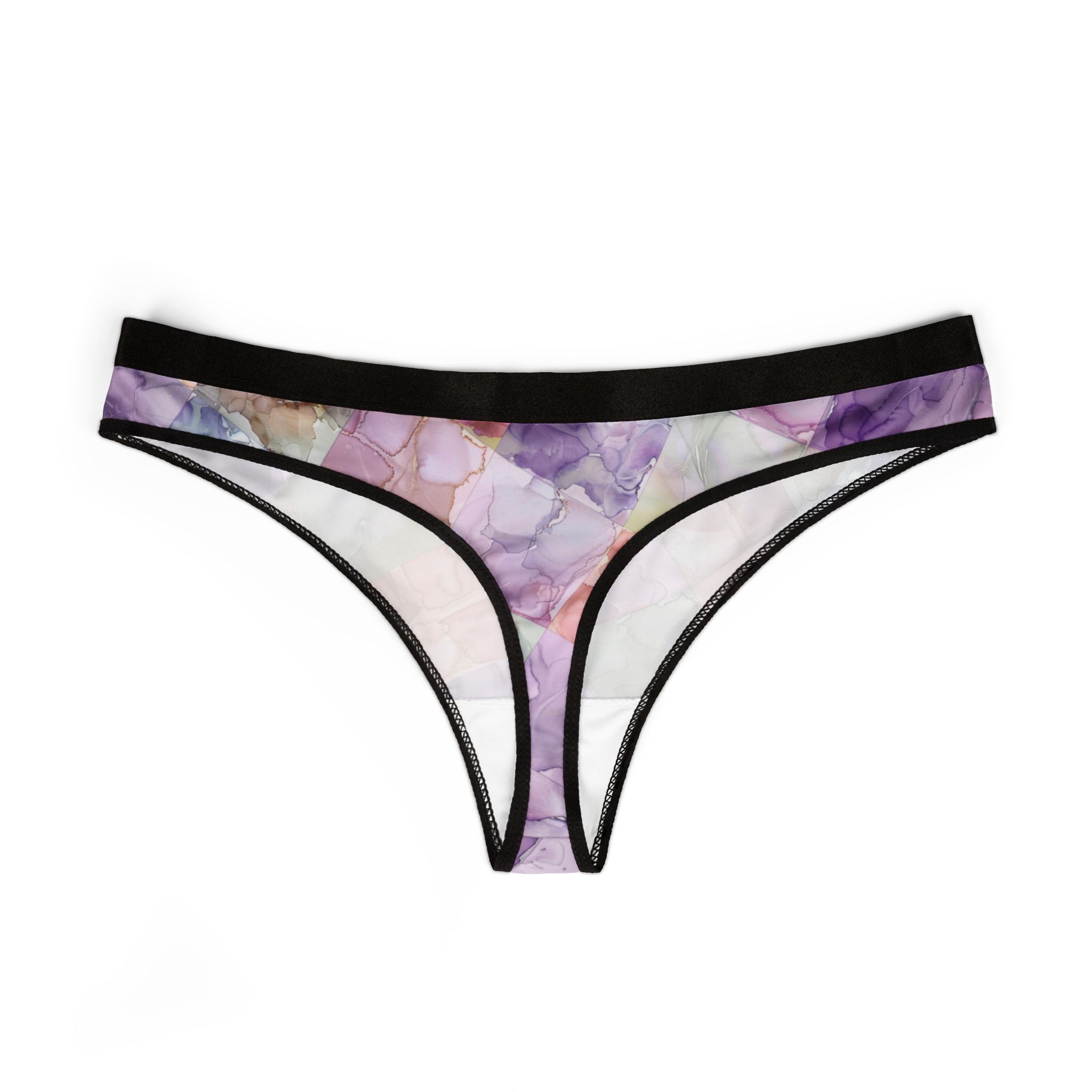 Women's thongs pastel alcohol ink