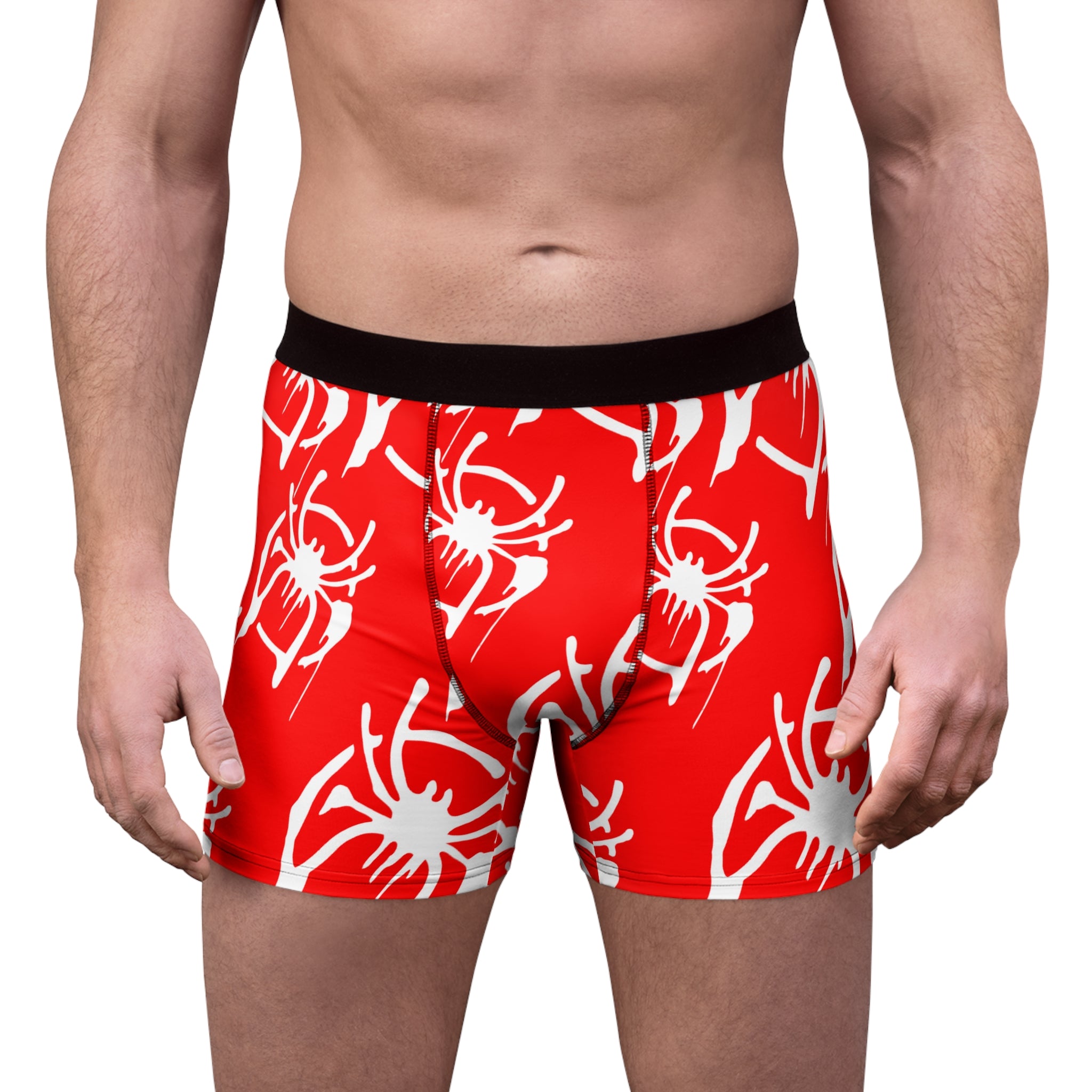 Men's boxer briefs only spider web red