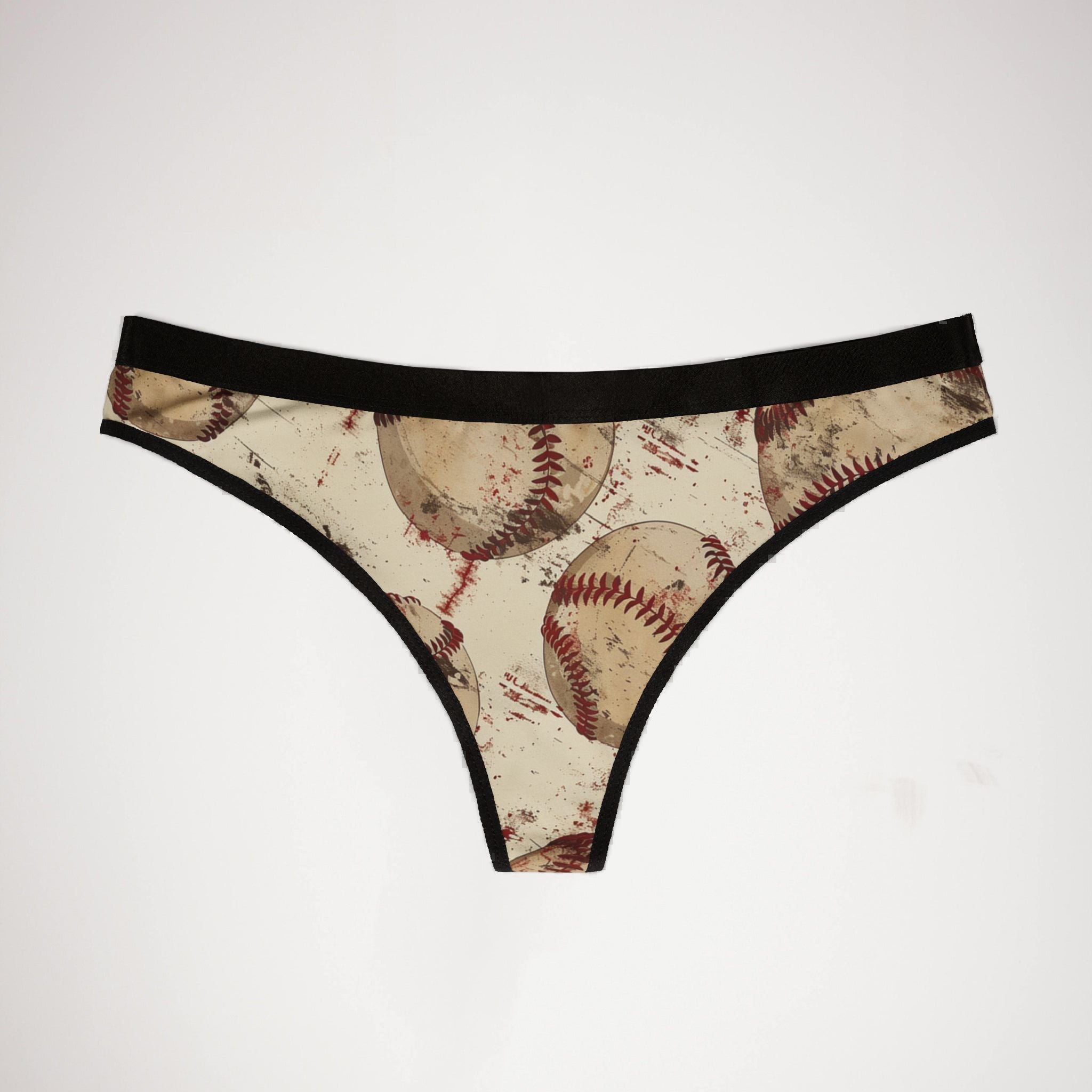 Women's thongs retro baseball