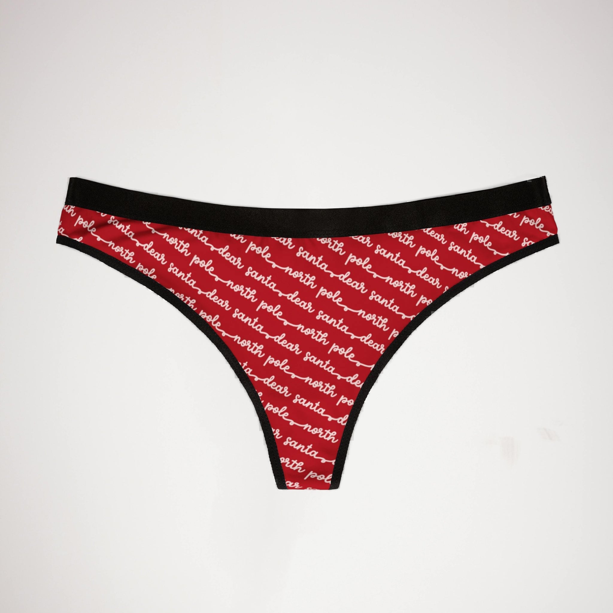 Women's thongs letters to santa christmas