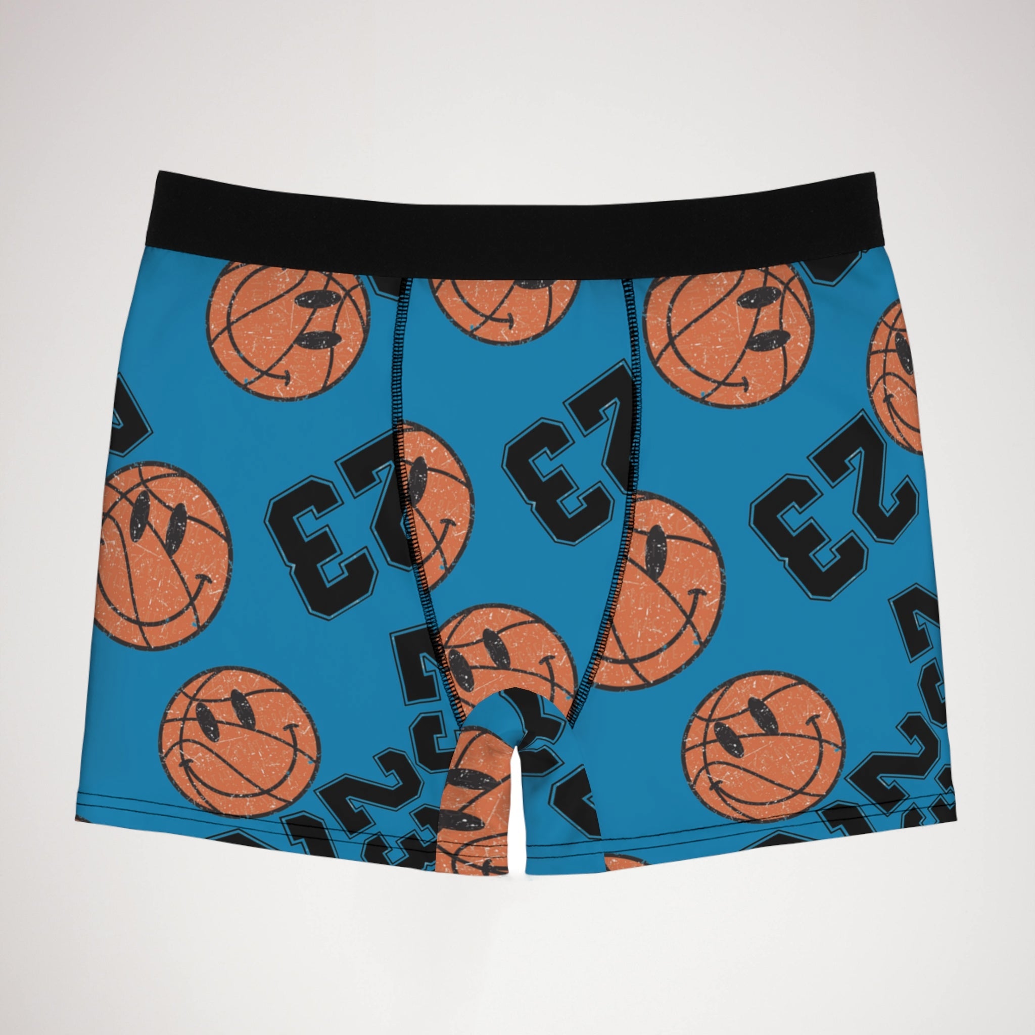 Men's boxer briefs number   basketball cyan