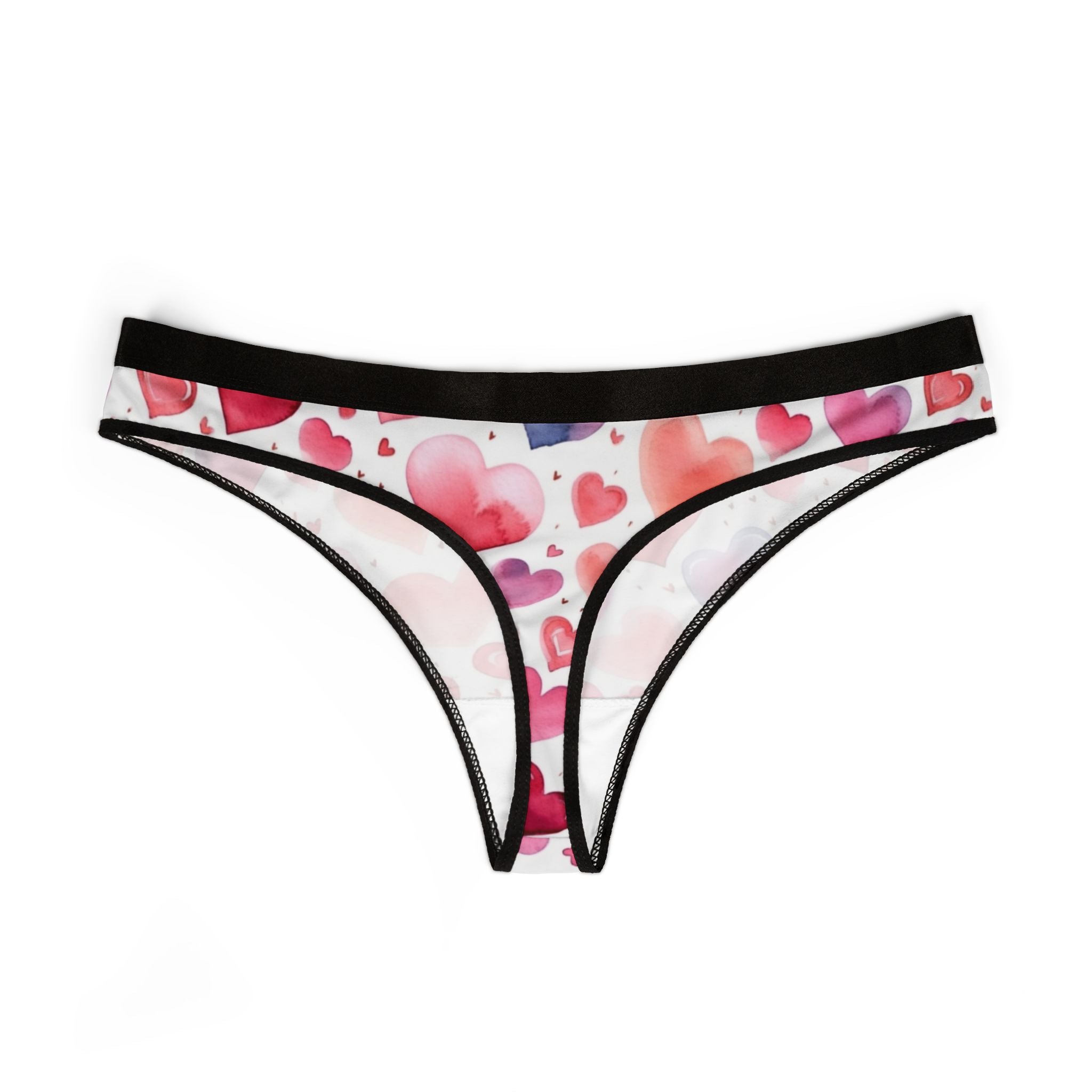 Women's thongs valentines day heart extra