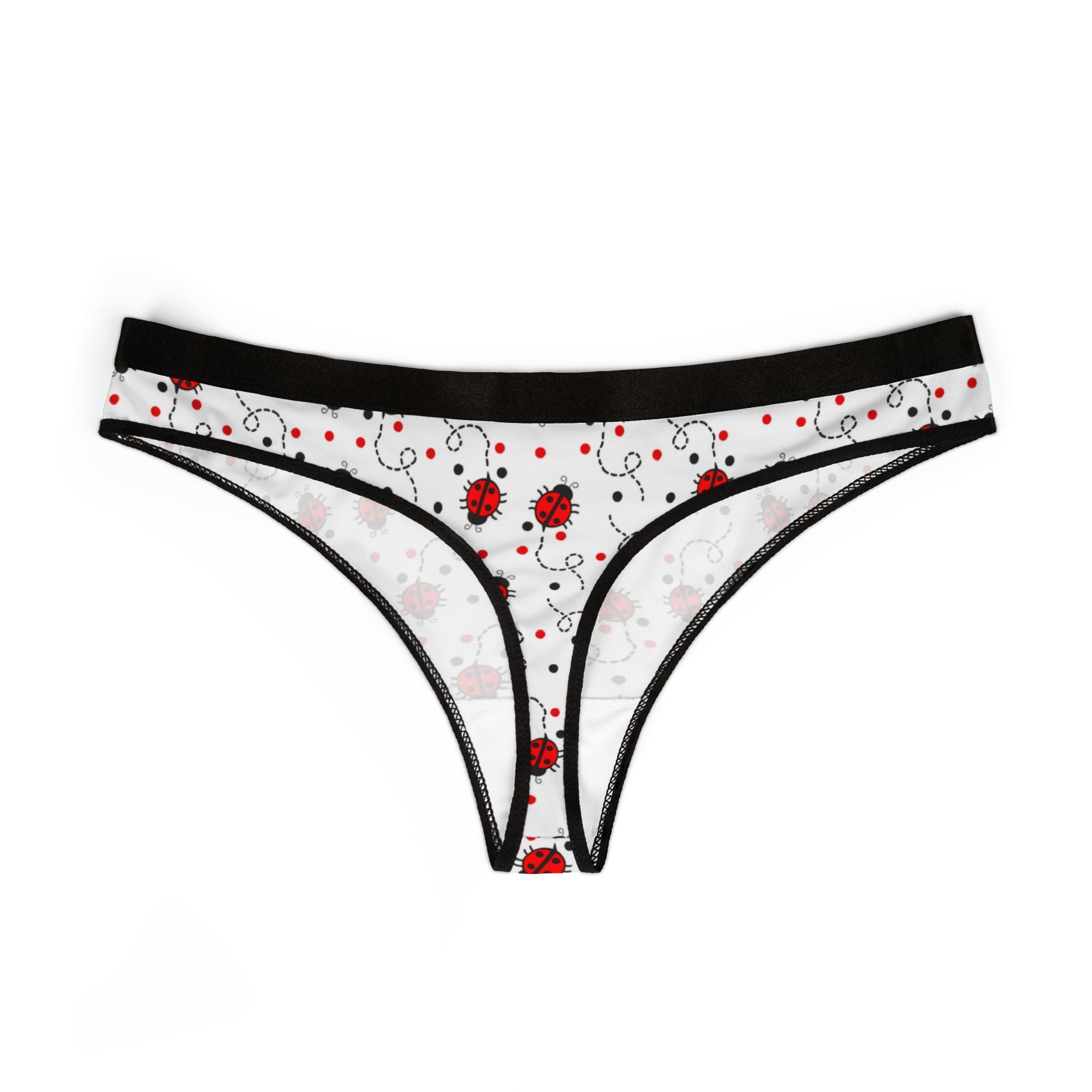 Women's thongs ladybug seamless
