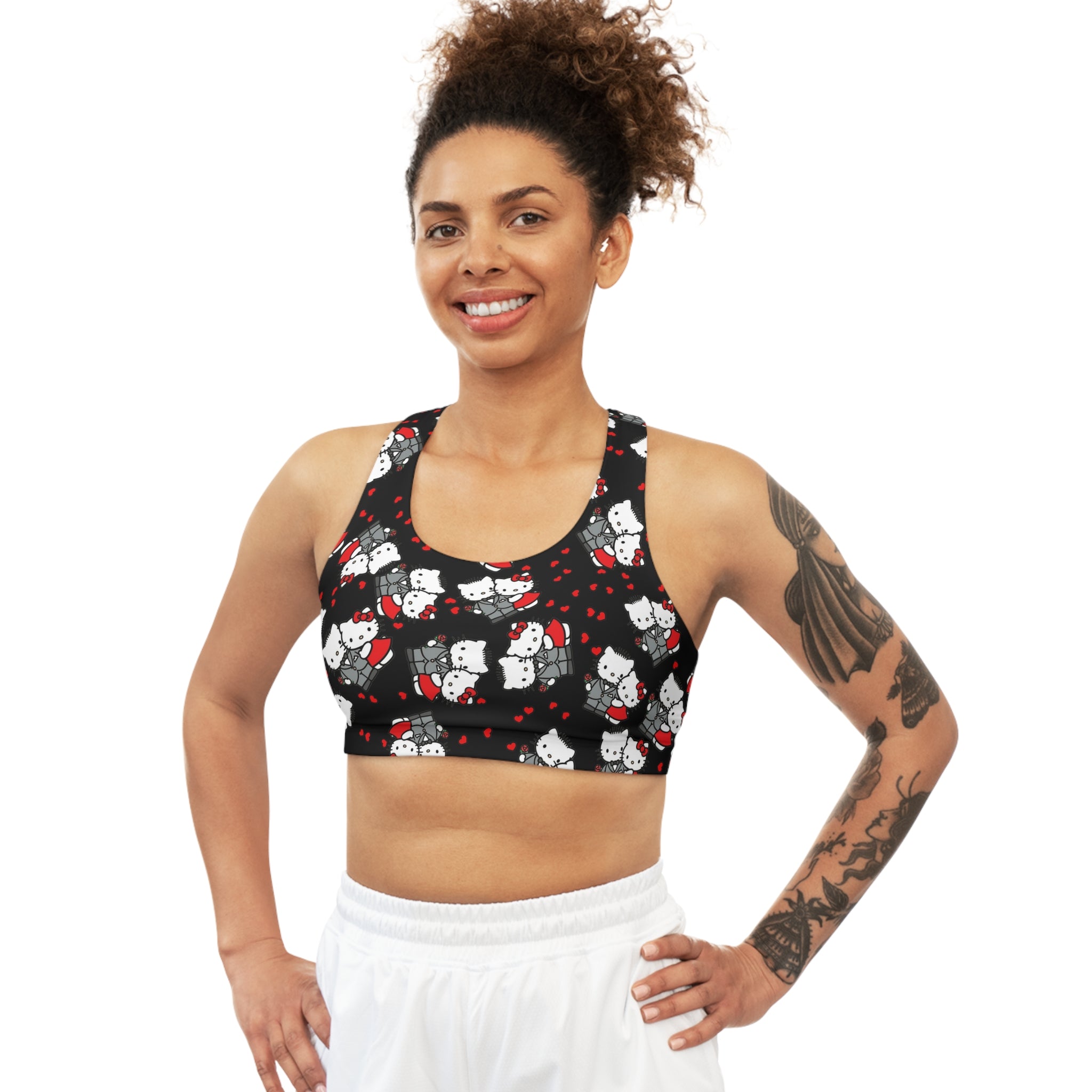 Sports bra kitty wedding anniversary black