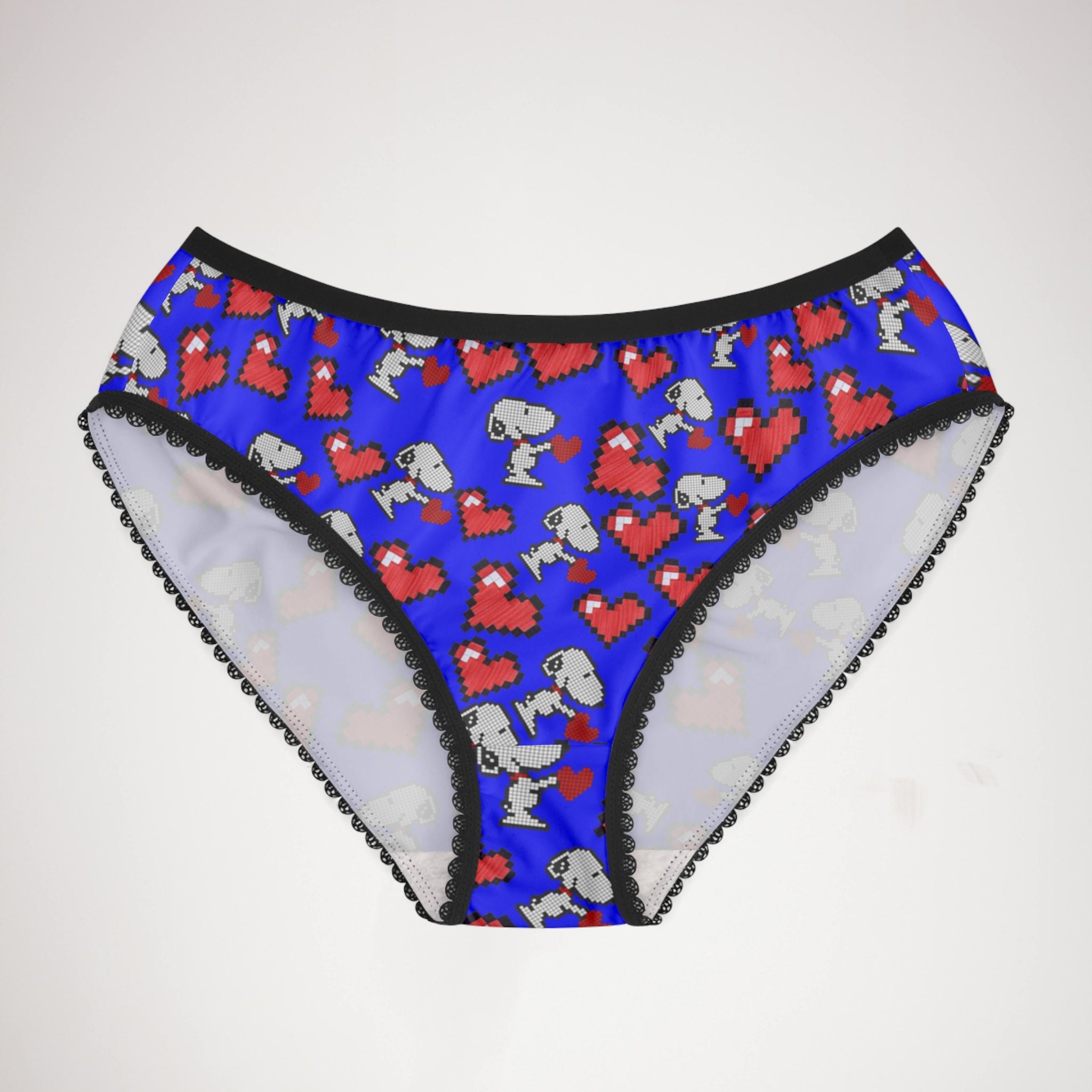 Women's briefs snoopy hearts valentine blue