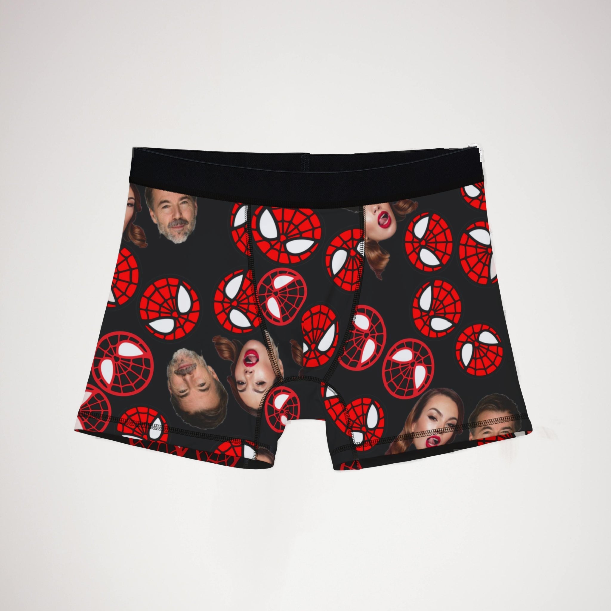 Men's boxers spider circle his her faces black