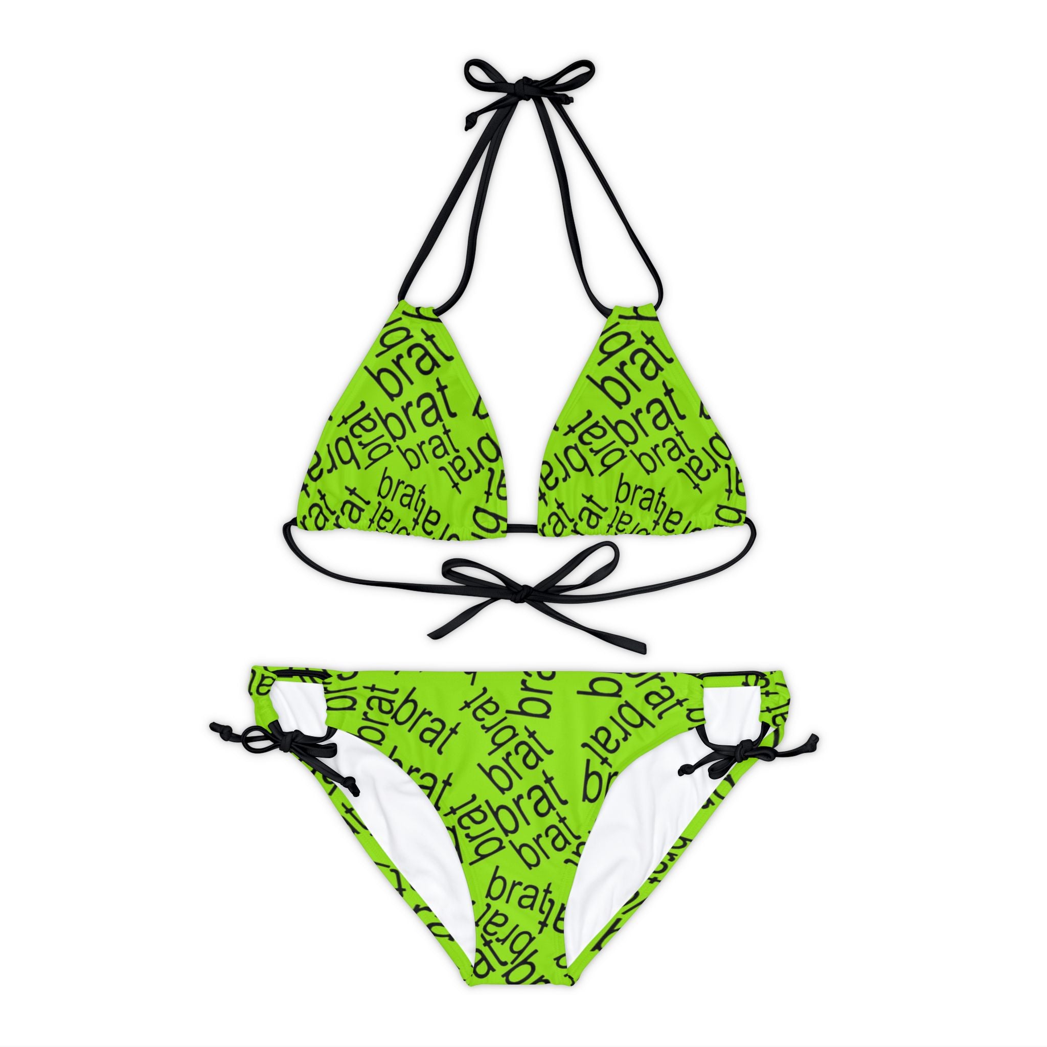 Strappy bikini set brat charli xcx green