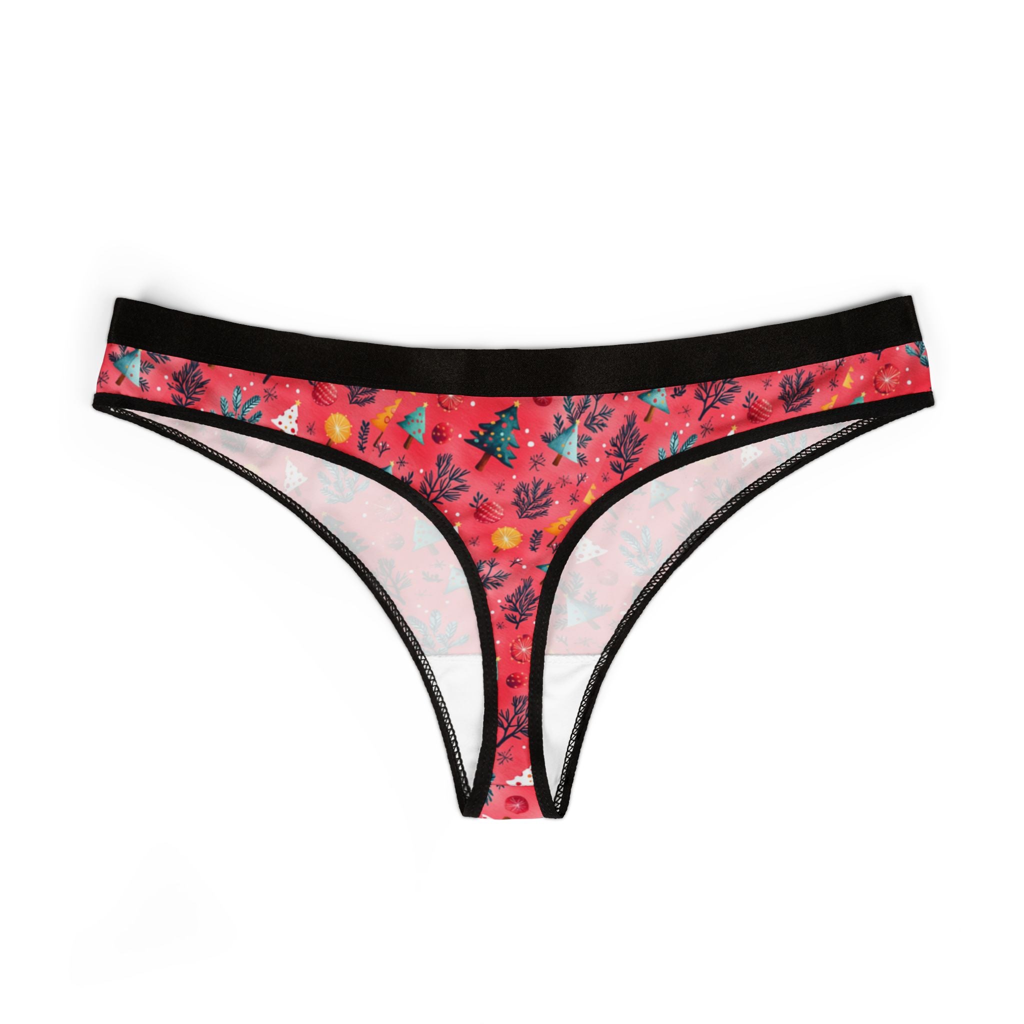 Women's thongs red coquette christmas