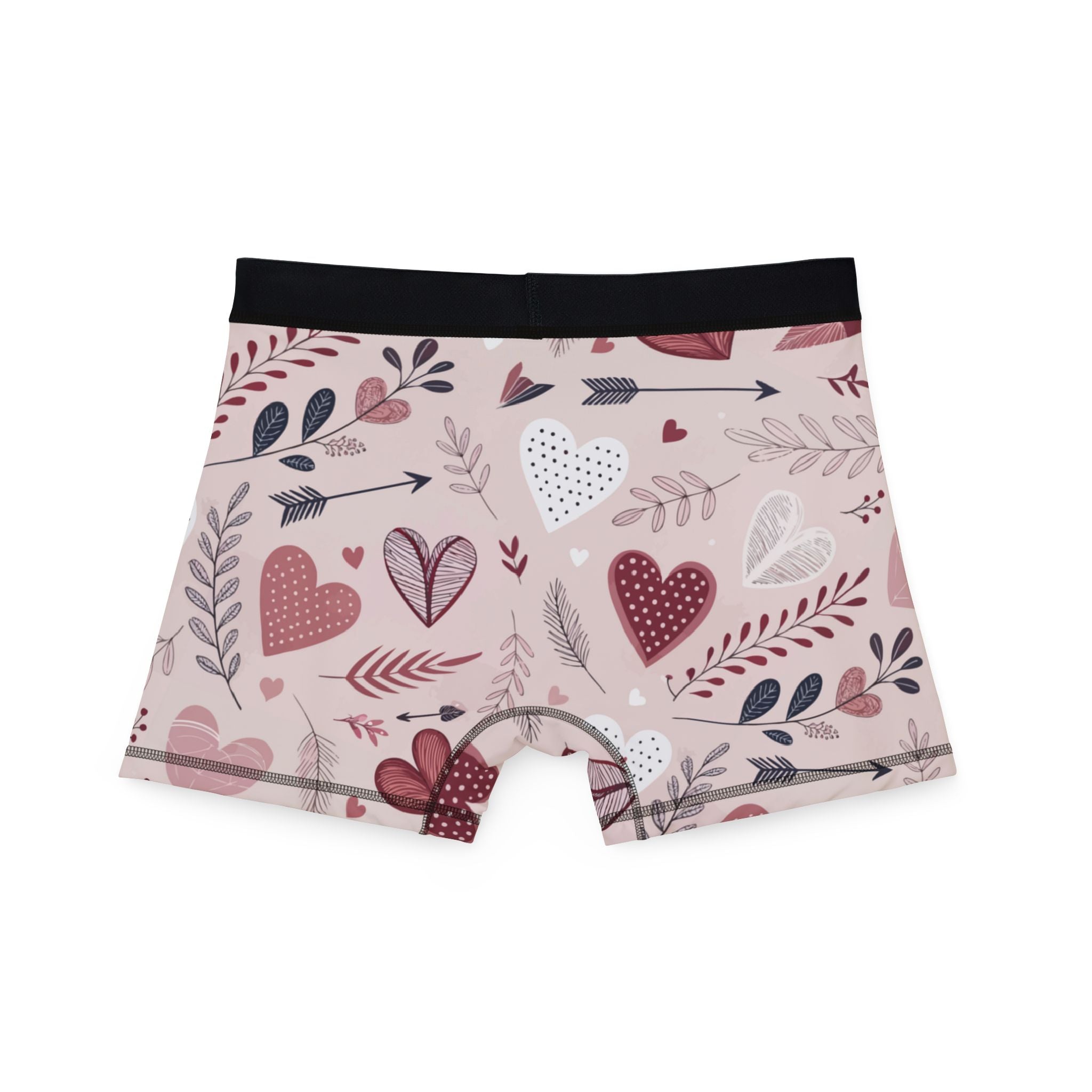 Men's boxers valentine heart retro three