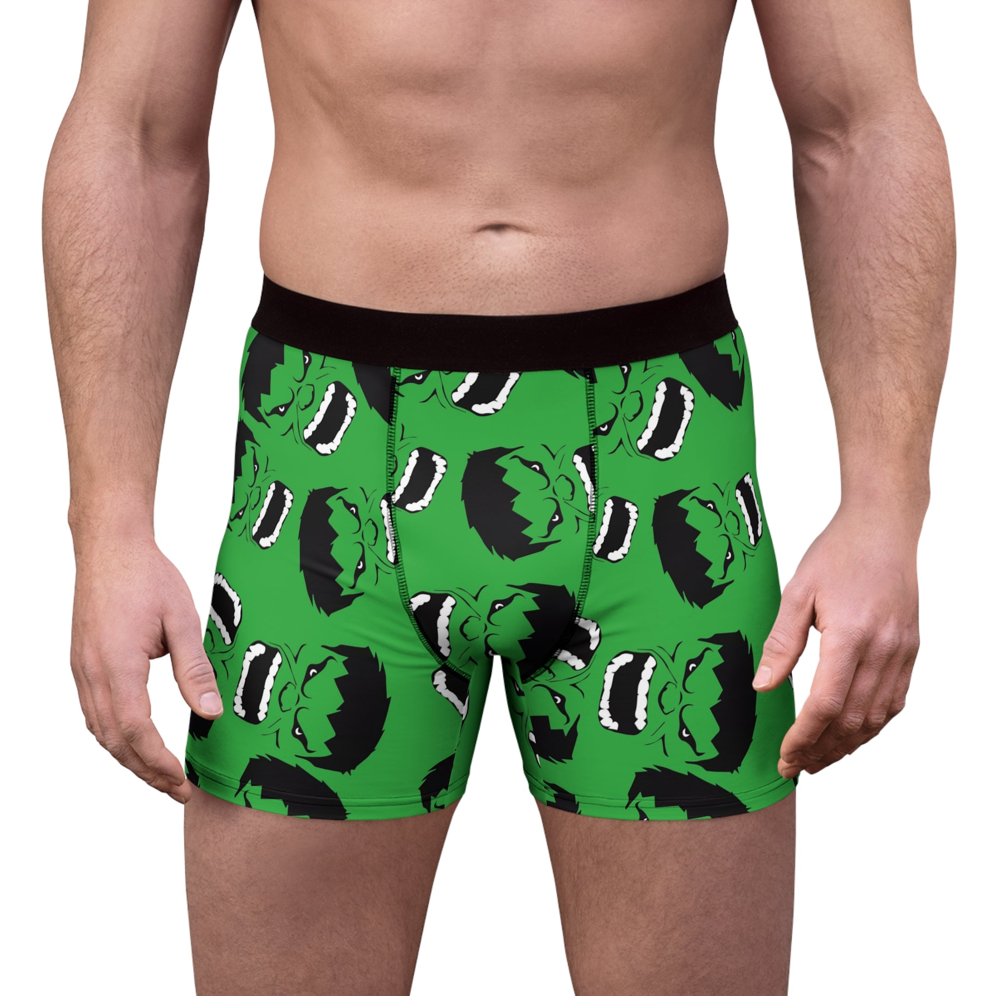 Men's boxer briefs hulk face green