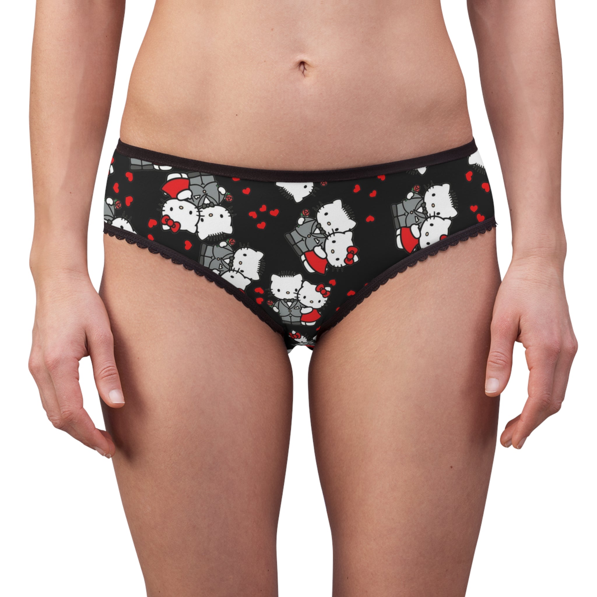 Women's briefs kitty wedding anniversary black