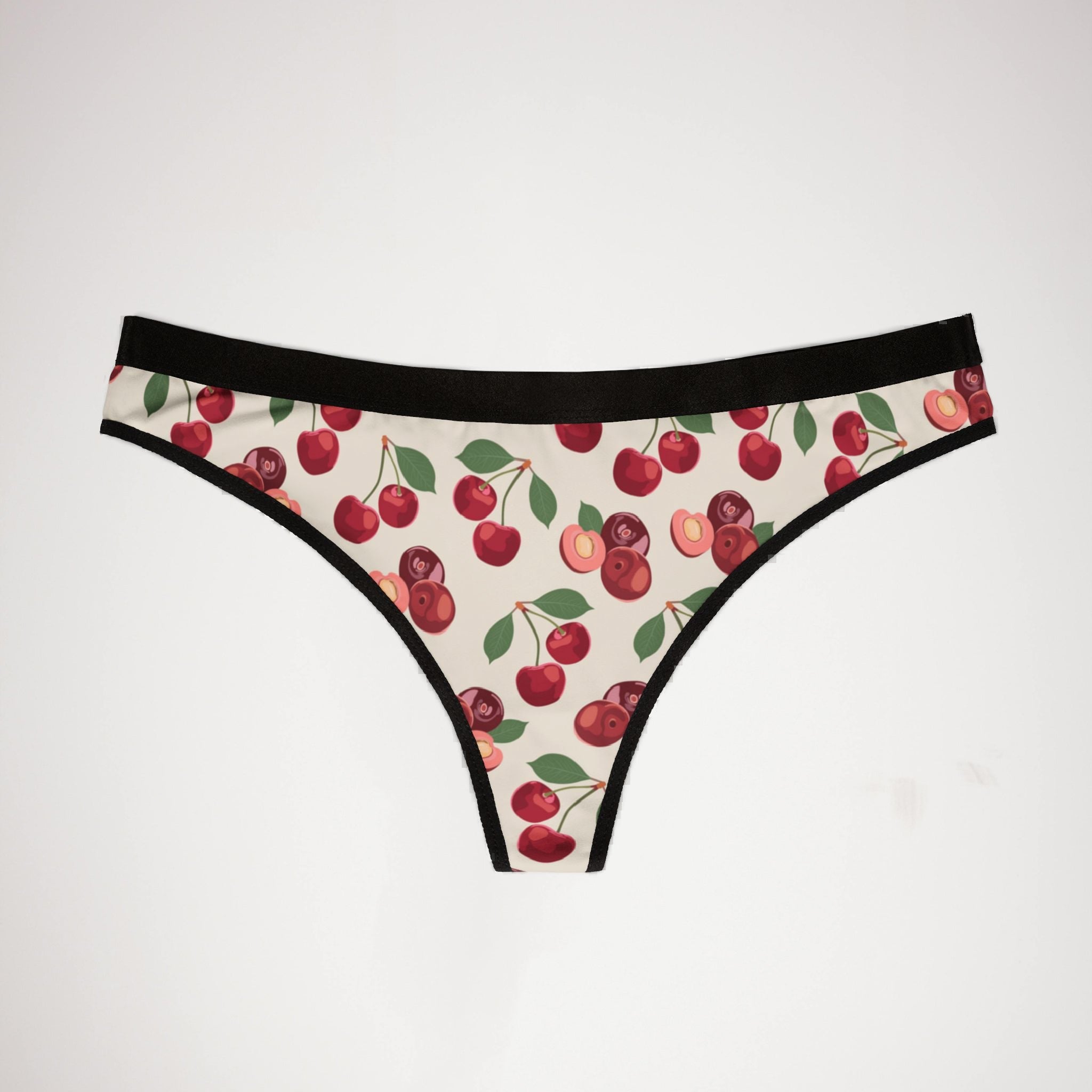 Women's thongs cherry fruit