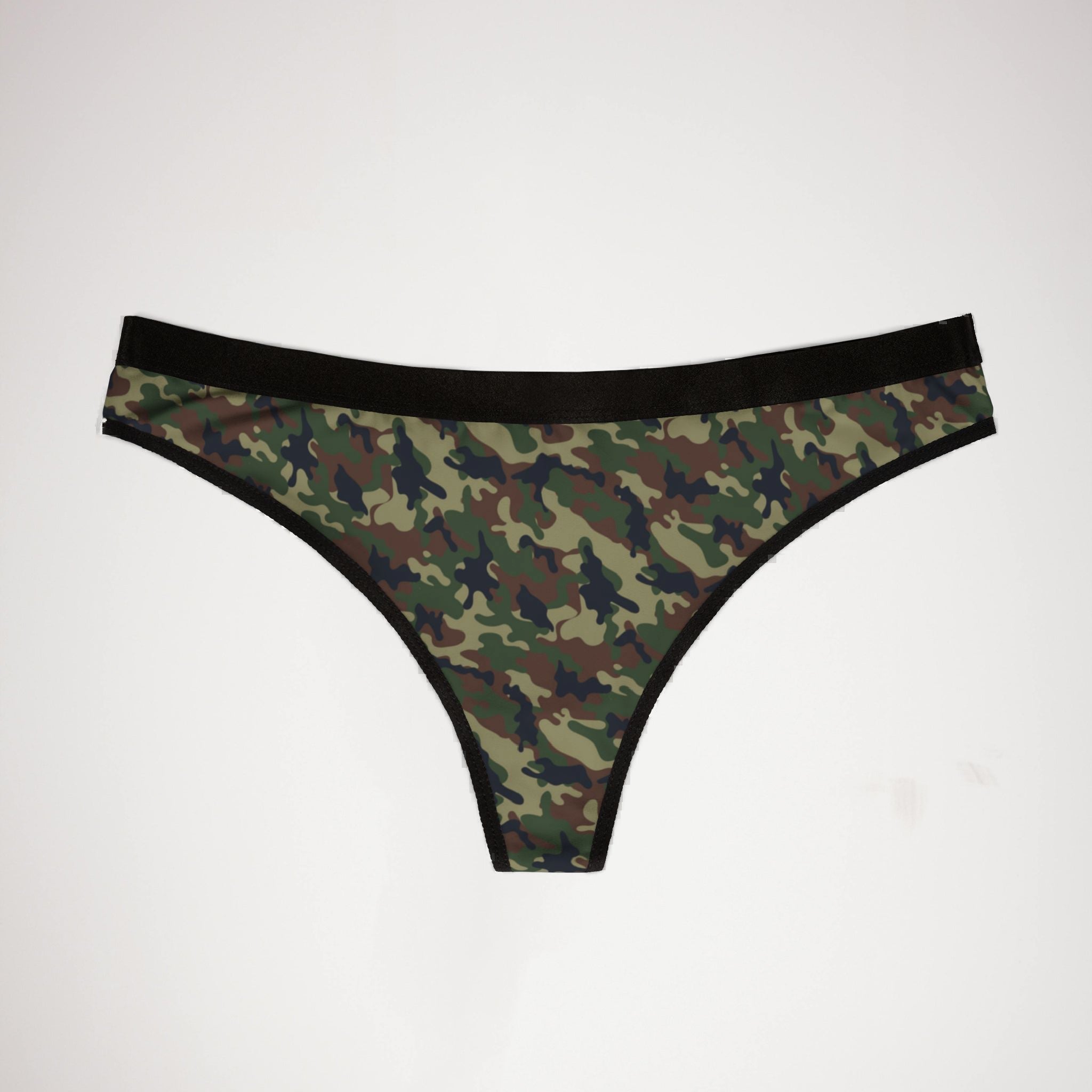 Women's thongs colorful camouflage
