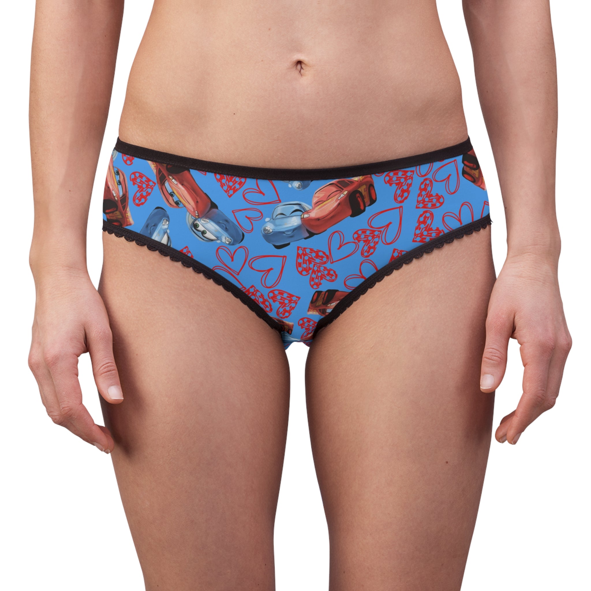 Women's briefs mcqueen couples hearts cyan