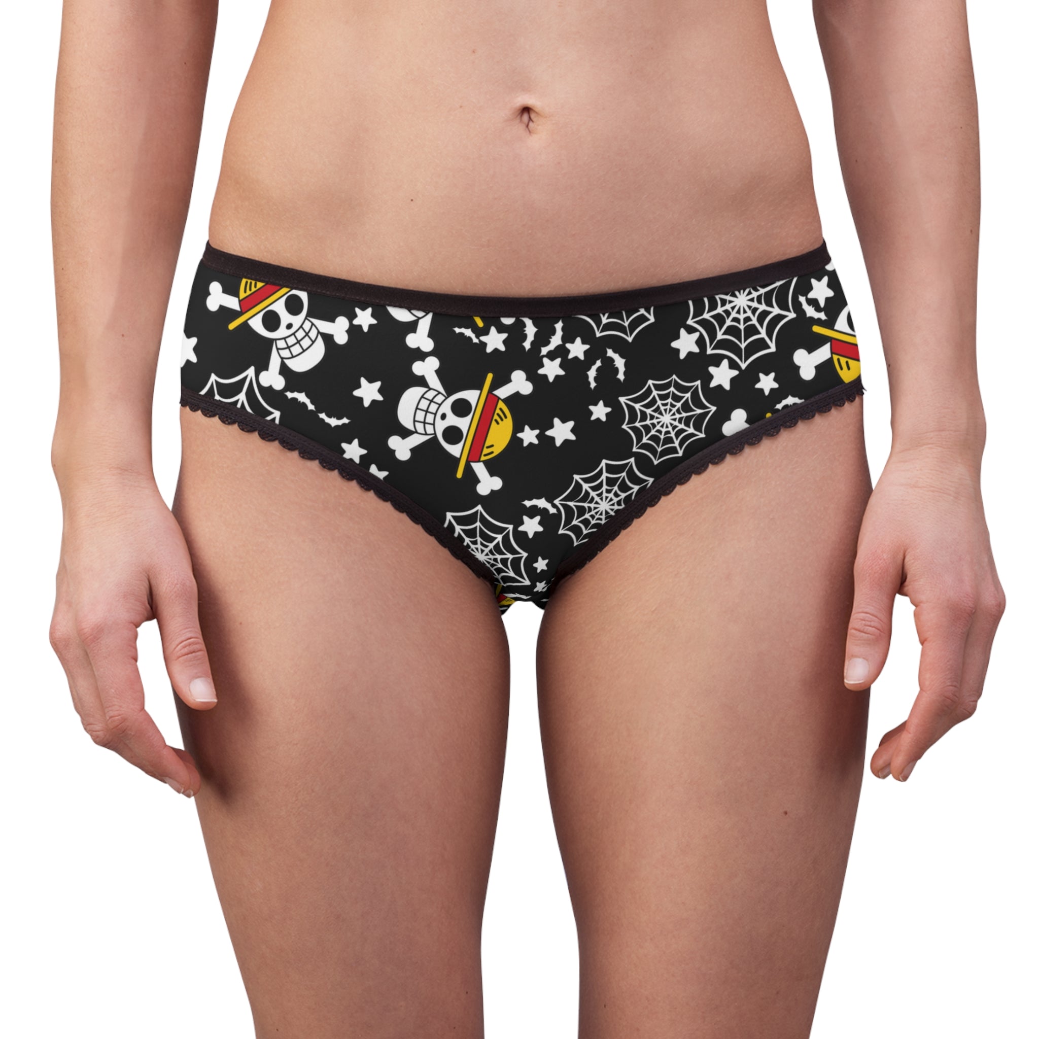 Women's briefs skull anime bats pumpkin halloween black