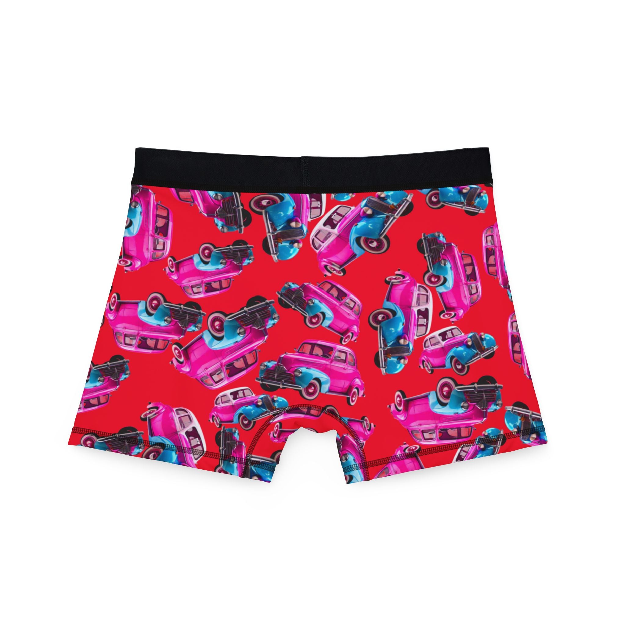 Men's boxers cartoon dirty old cars red