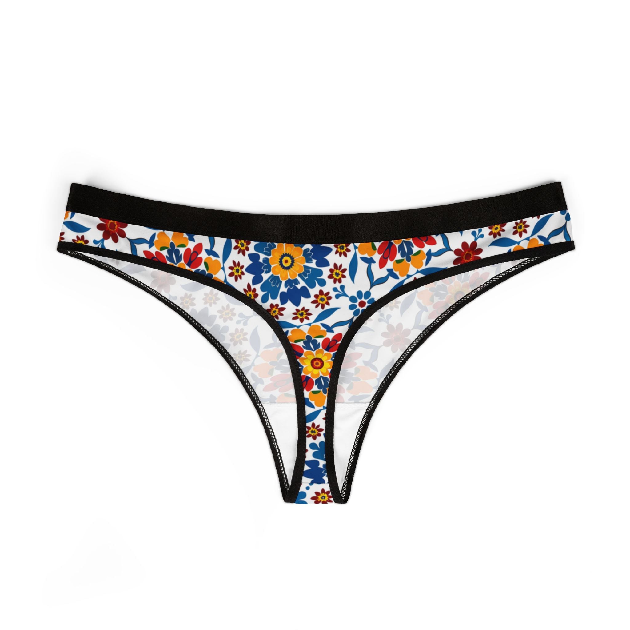 Women's thongs mexican flower