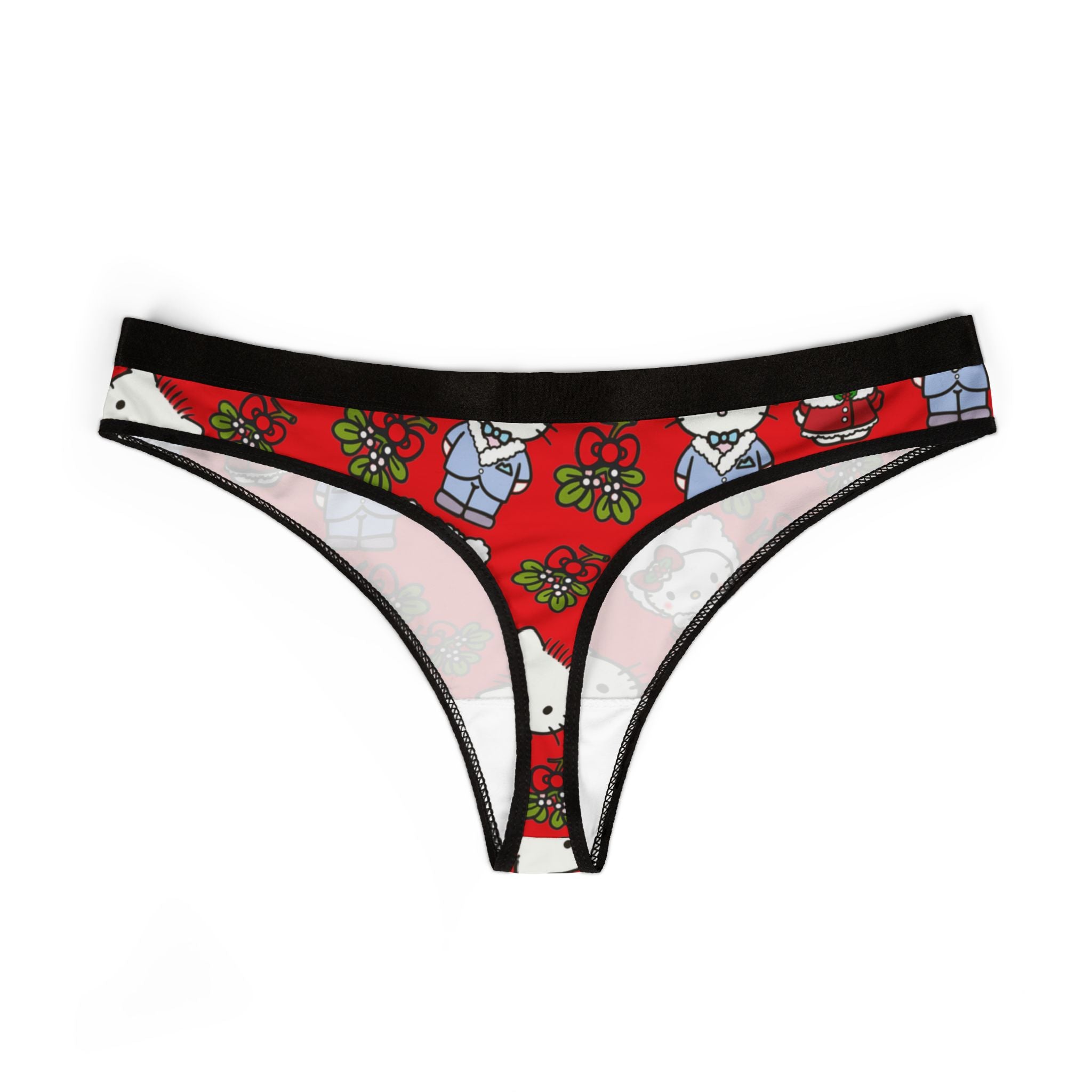 Women's thongs kitty wedding valentine red