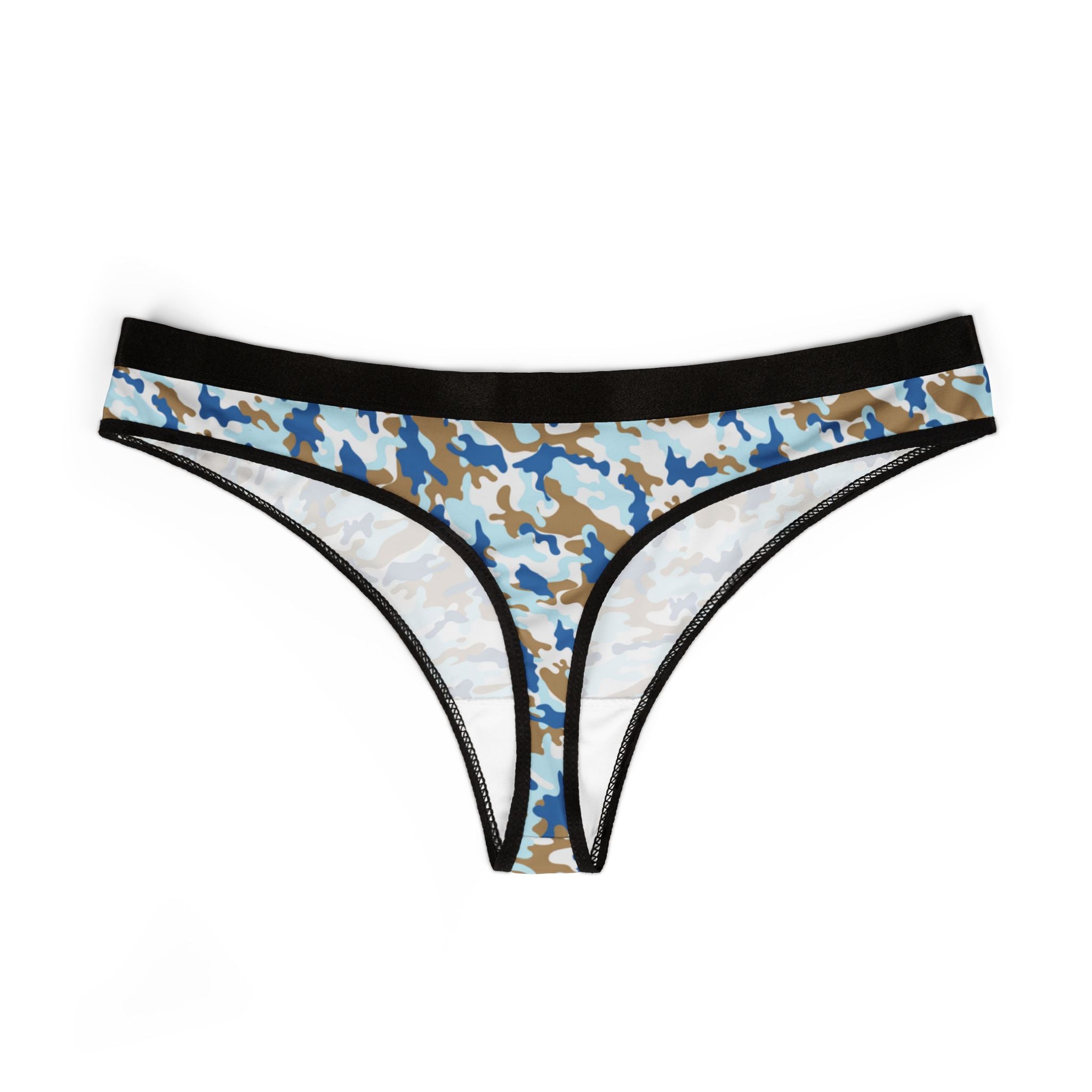 Women's thongs colorful camouflage