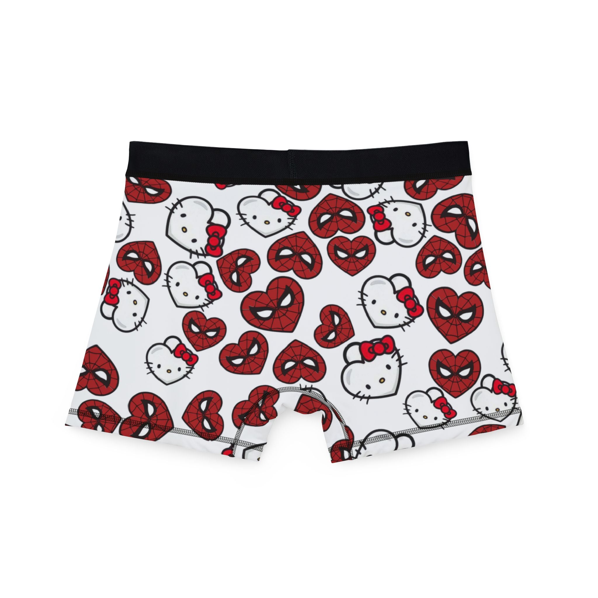 Men's boxers spider kitty double hearts white