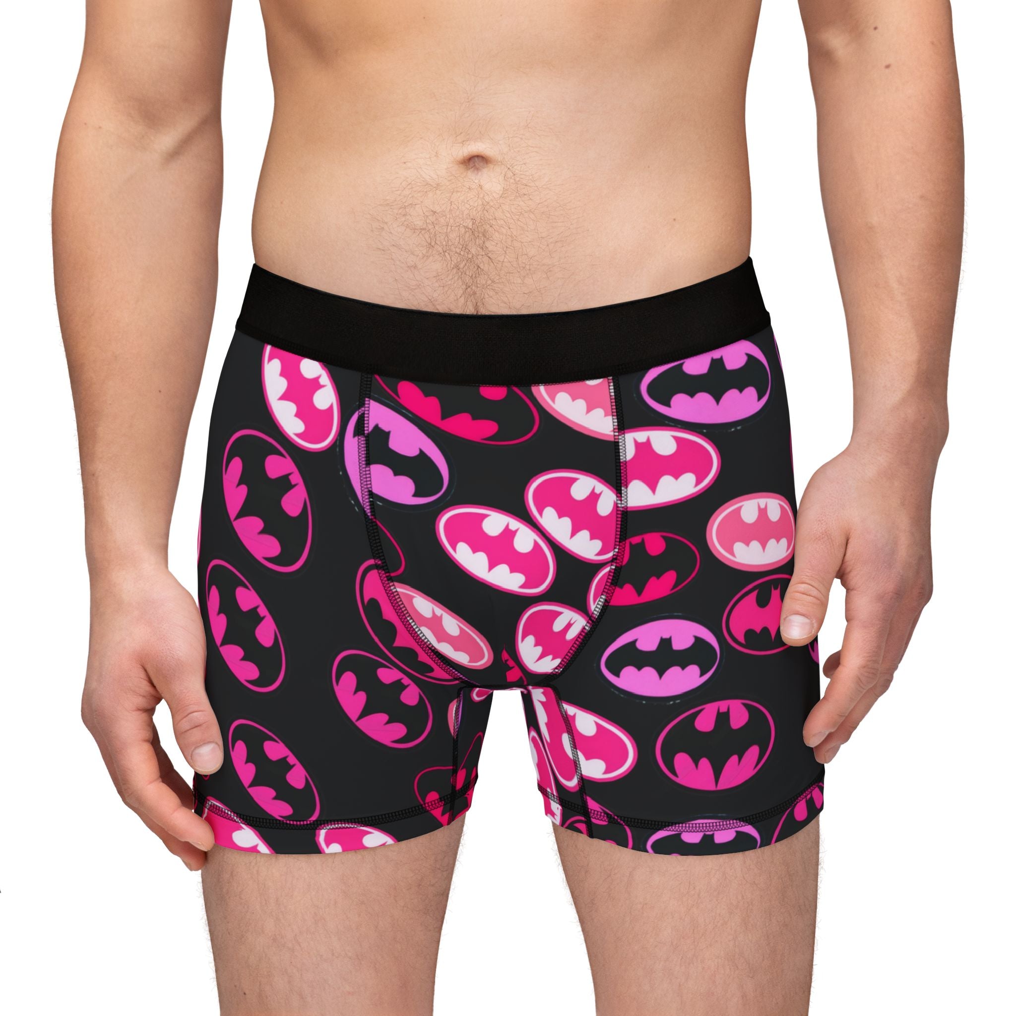 Men's boxers batman rose valentine love black