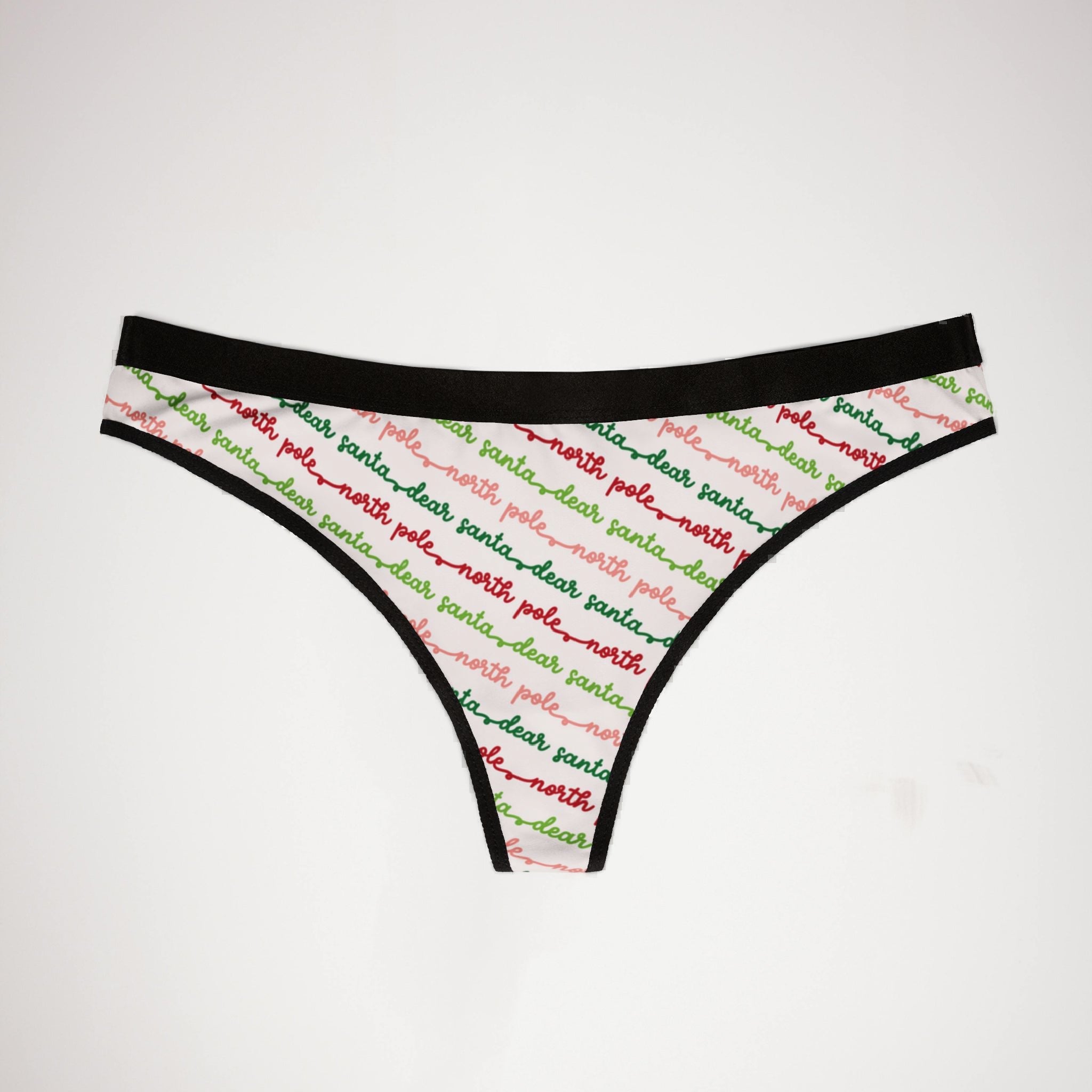 Women's thongs letters to santa christmas